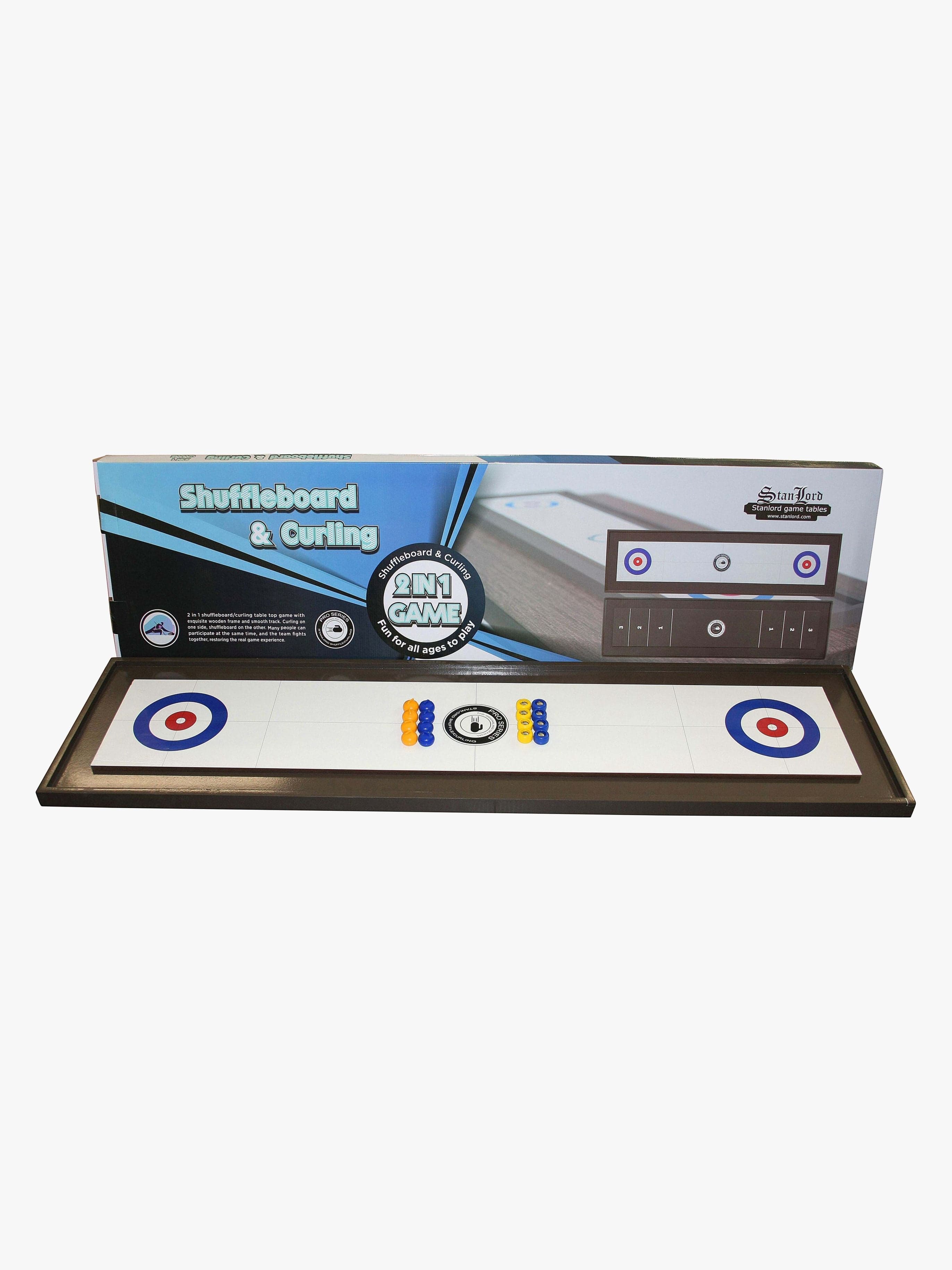 Stanlord Pro Series Shuffleboard & Curling 2-in-1 Pelipöytä