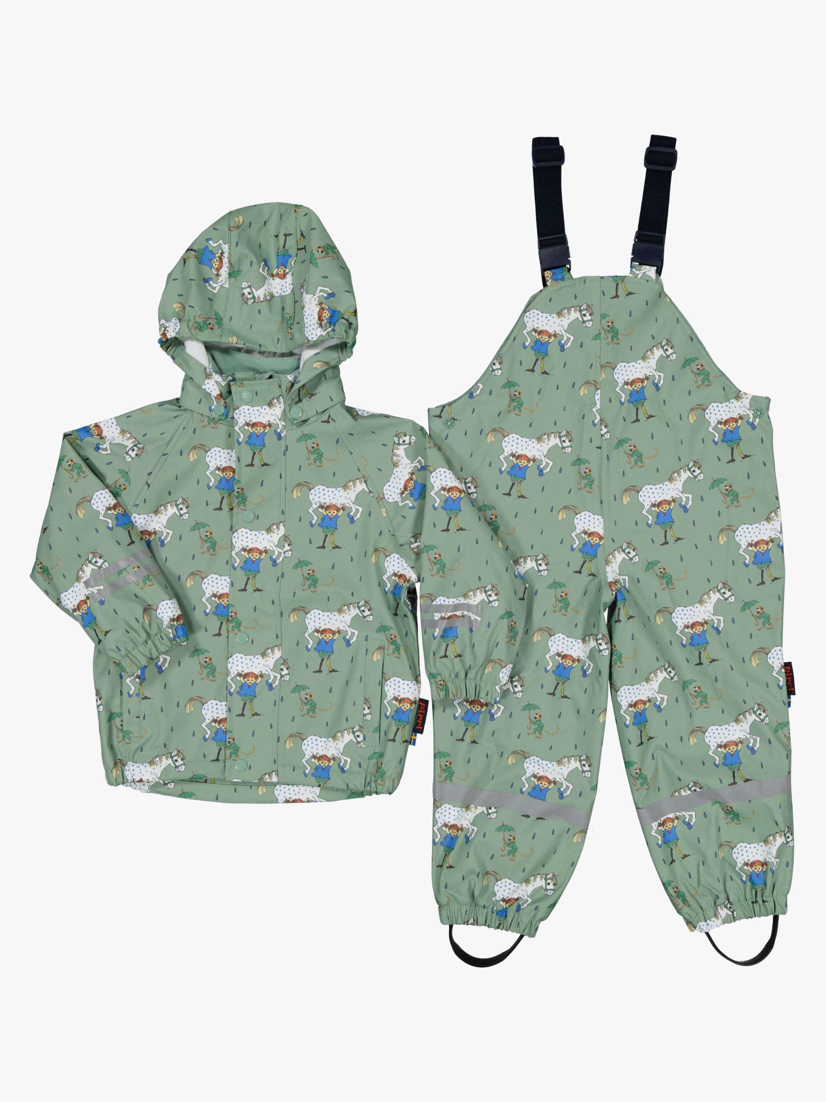 Geggamoja Vuorellinen Sadeasu Peppi Pitkätossu, Vihreä, 98-104