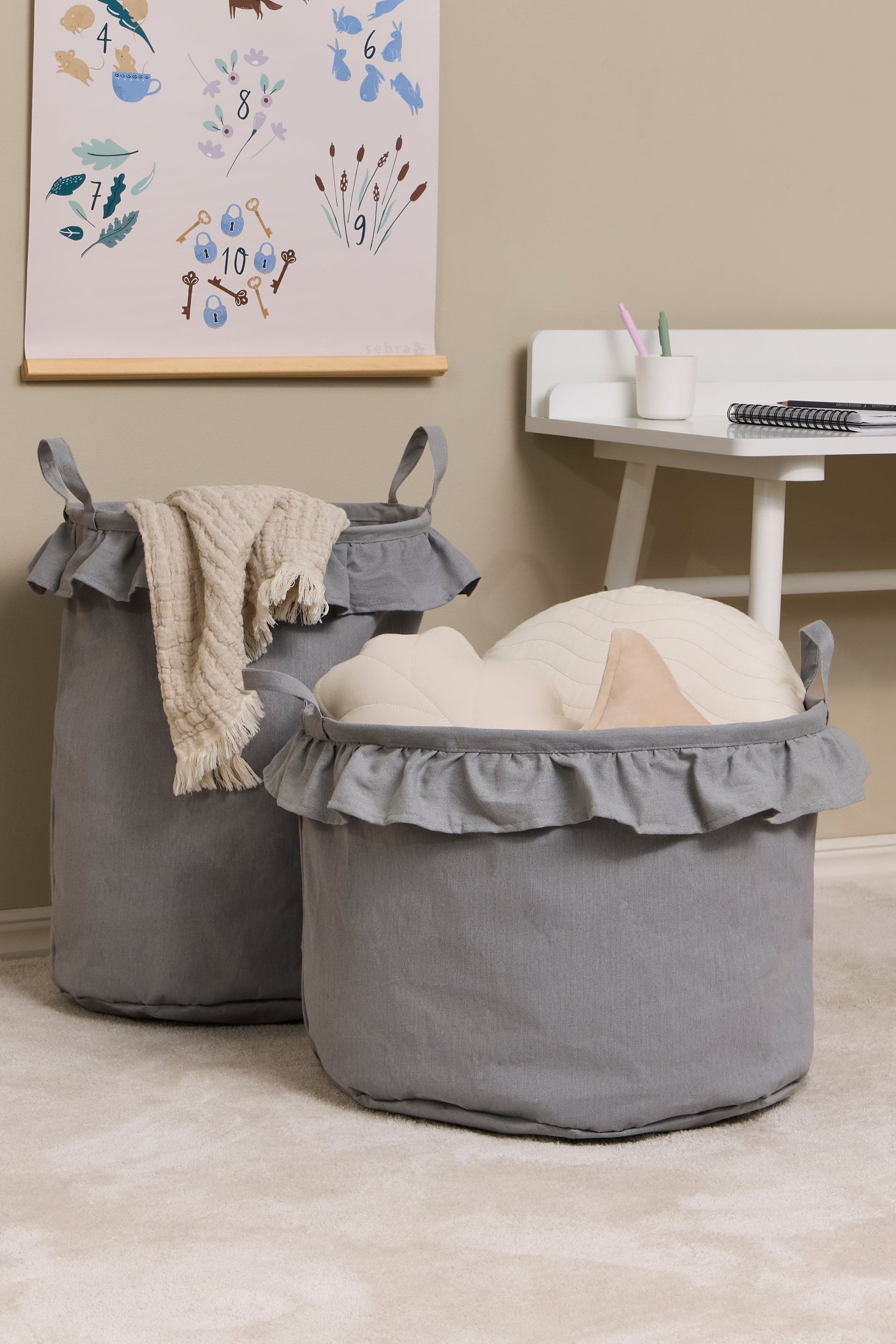 Alice & Fox DEMI Säilytyskorit 2-pack, Harmaa