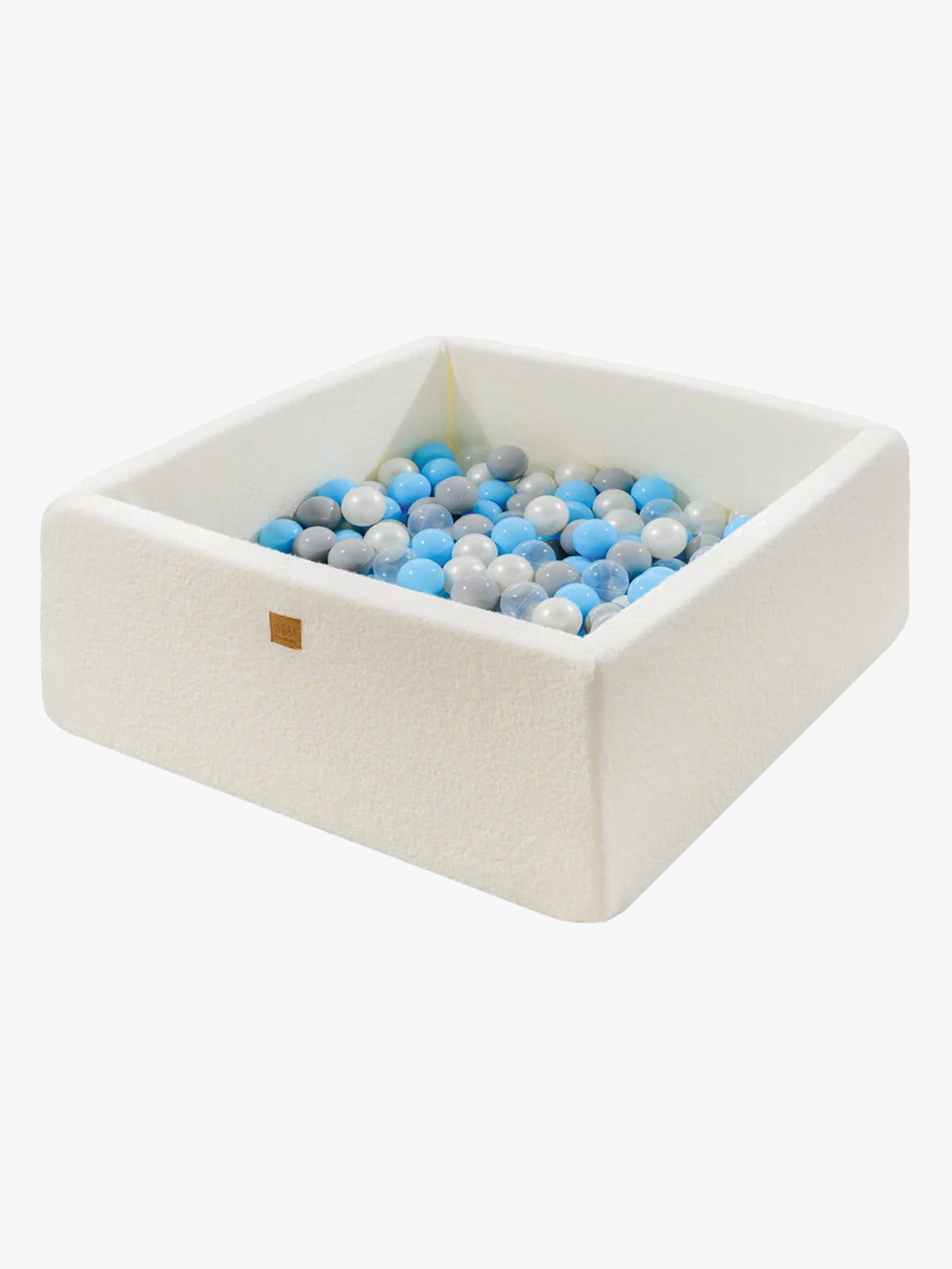 MeowBaby Boucle Square Pallomeri, Baby Blue/Grey/White Pearl/Transparent