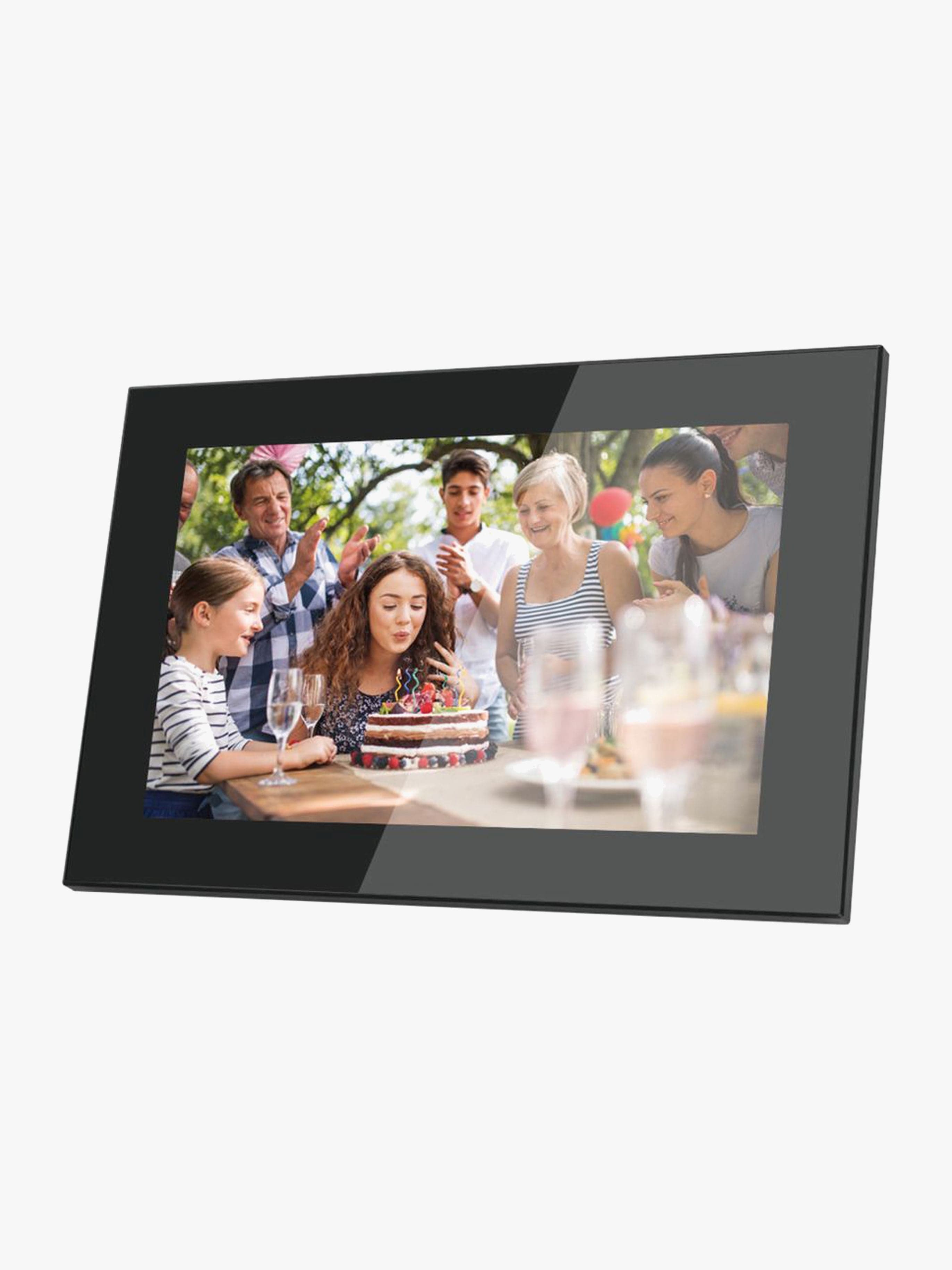 Lippa Frameo Digitaalinen Valokuvakehys Valmistettu Lasista 10"", Musta