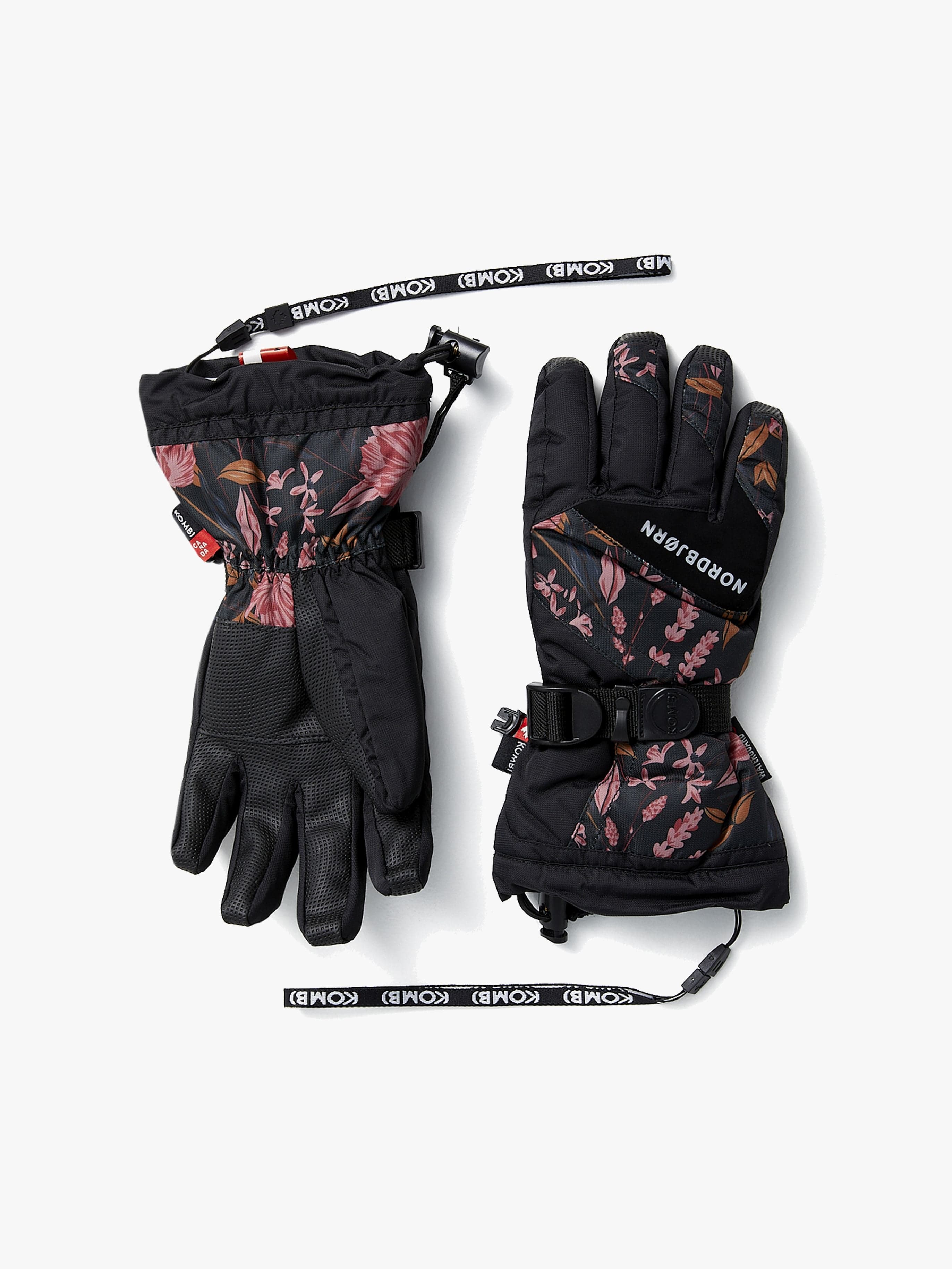 Nordbjørn Explore Jr Hanskat, Dark Floral, XS