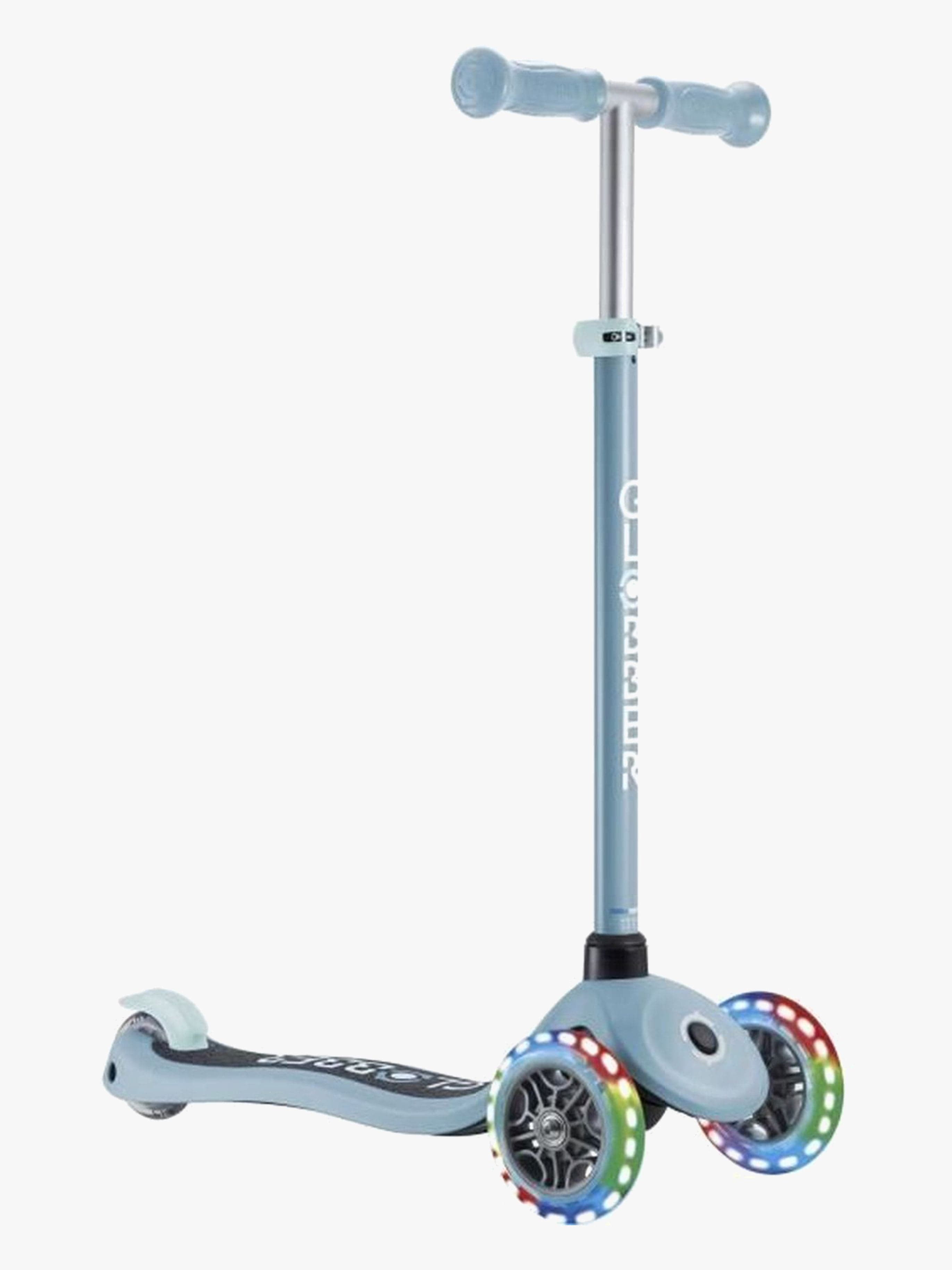 Globber Primo Kokoontaitettava Lights V2 3-pyöräinen Potkulauta, Sinivihreä