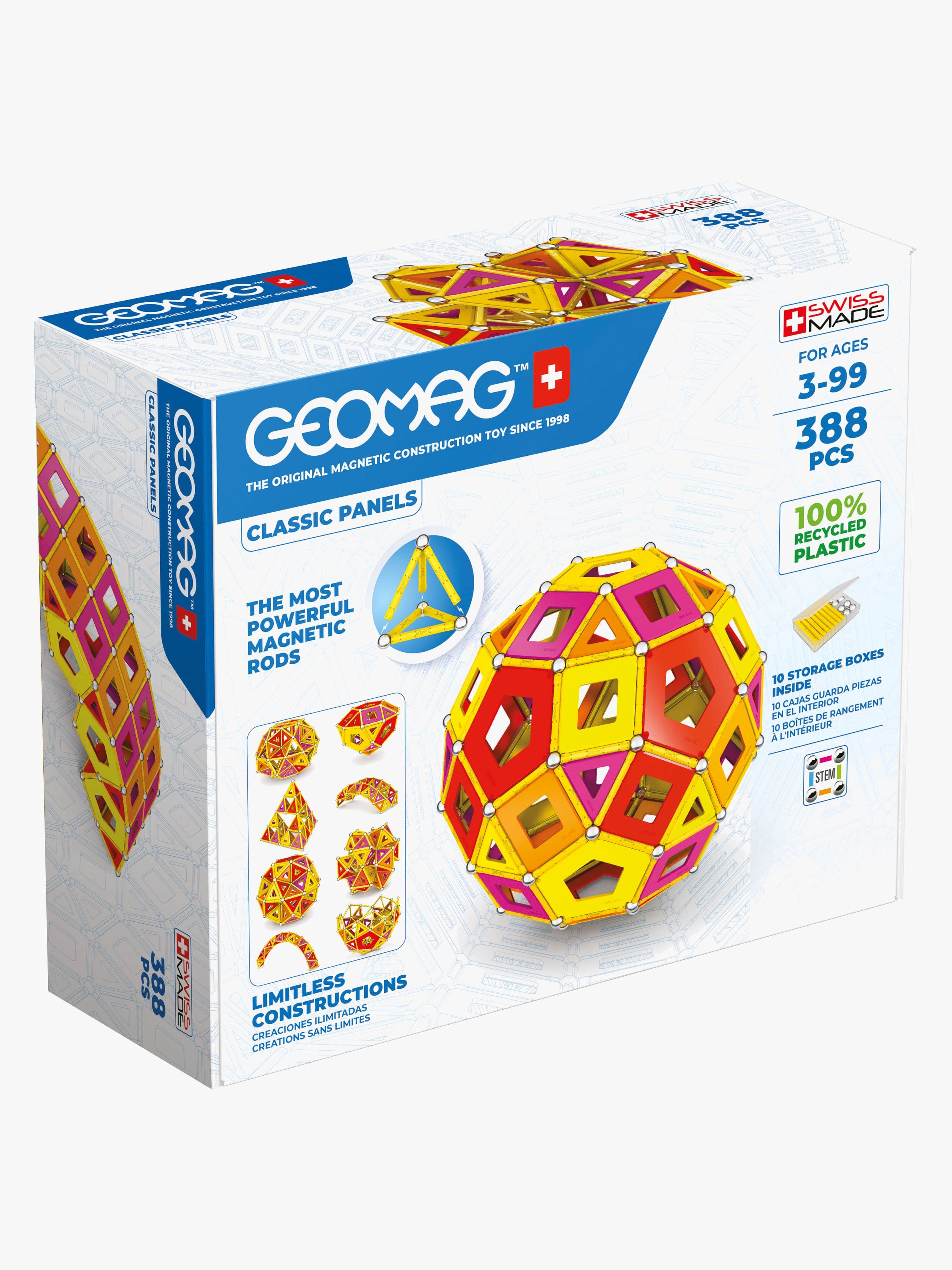 Geomag Classic Panels Warm Masterbox Rakennussarja 388