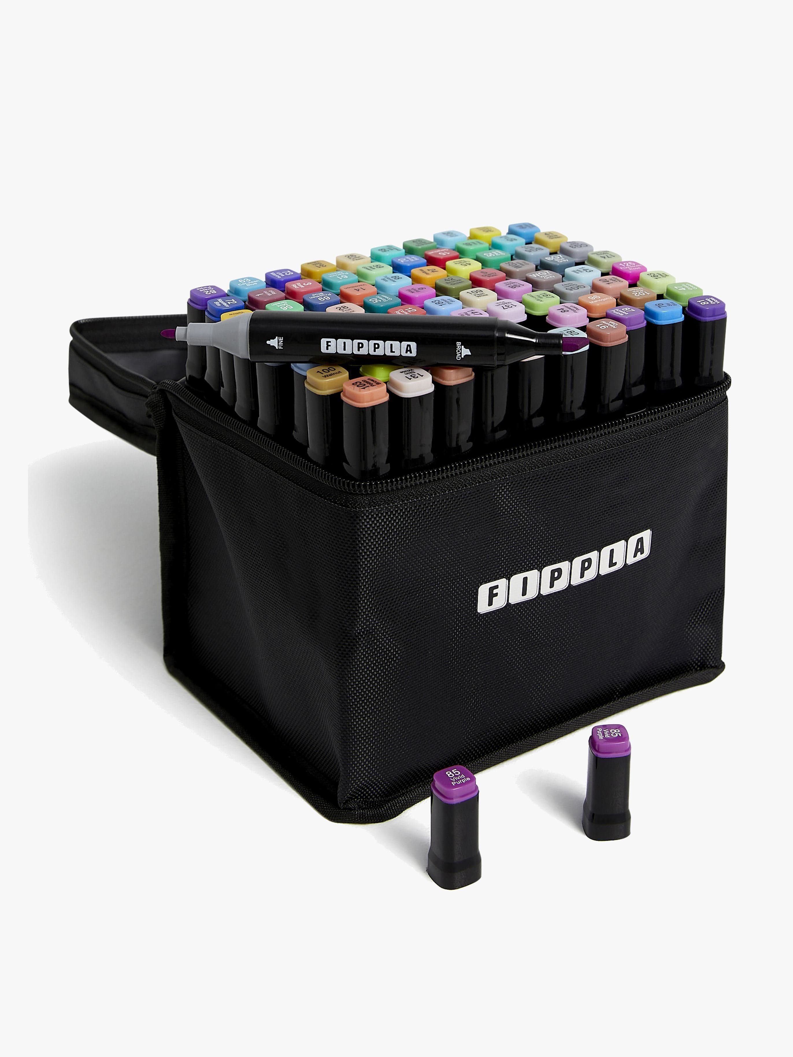 Fippla Tuplakärkiset Alkoholipohjaiset Piirustustussit 80-pack