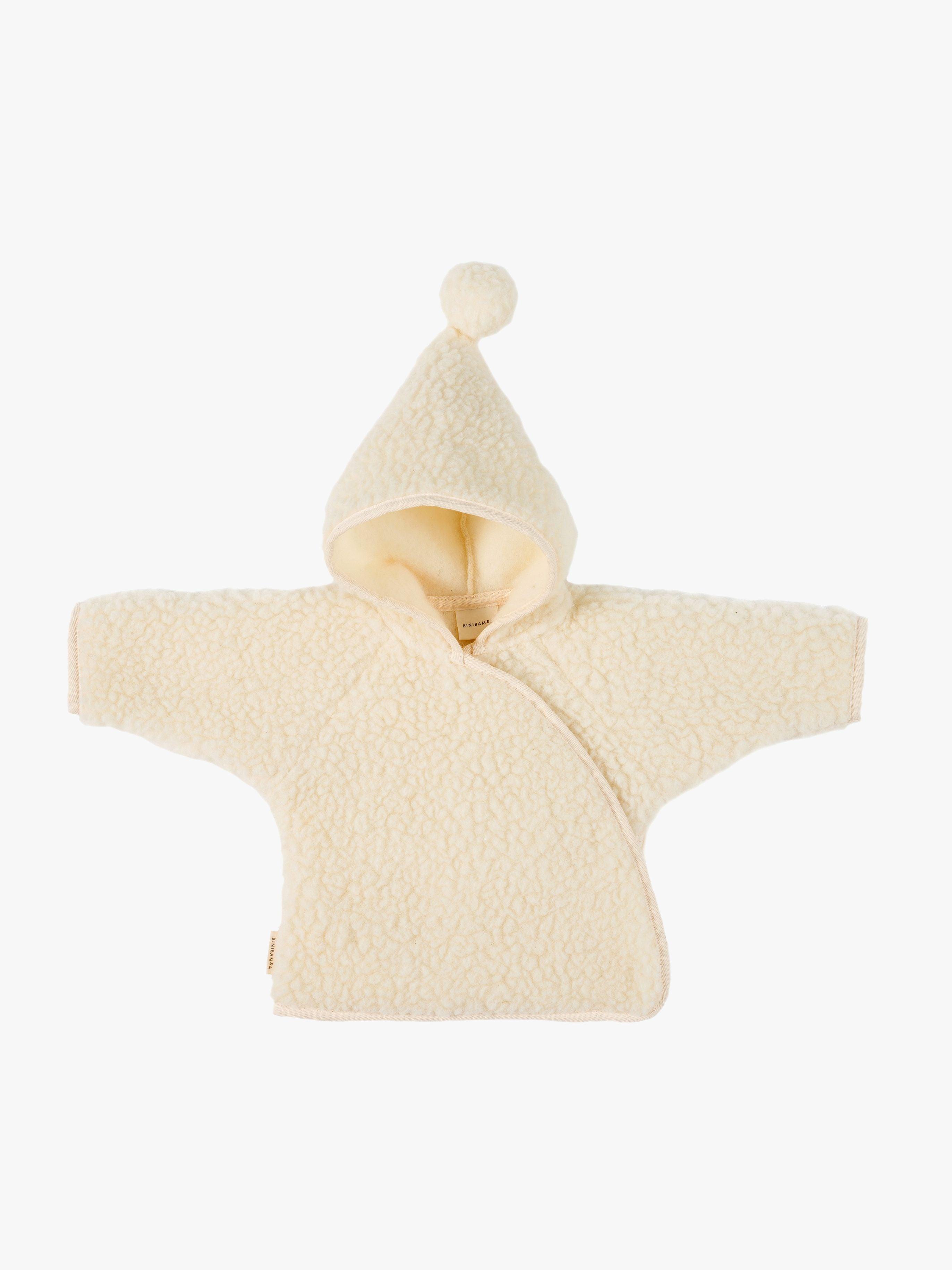 BINIBAMBA Merino Snuggle Takki, Milk, 2-4 vuotta