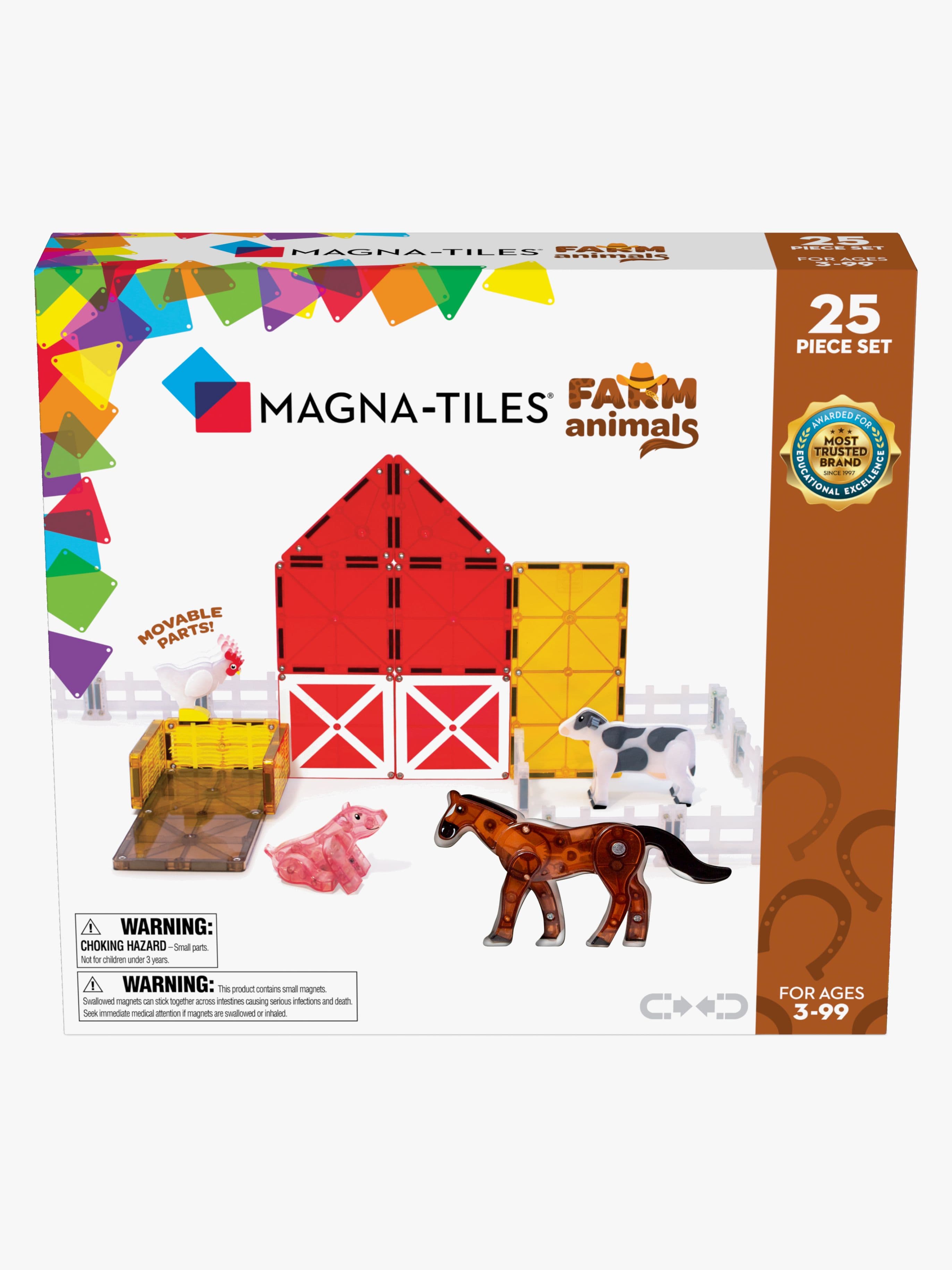 MAGNA-TILES Maatilan Eläimet Rakennussarja 25