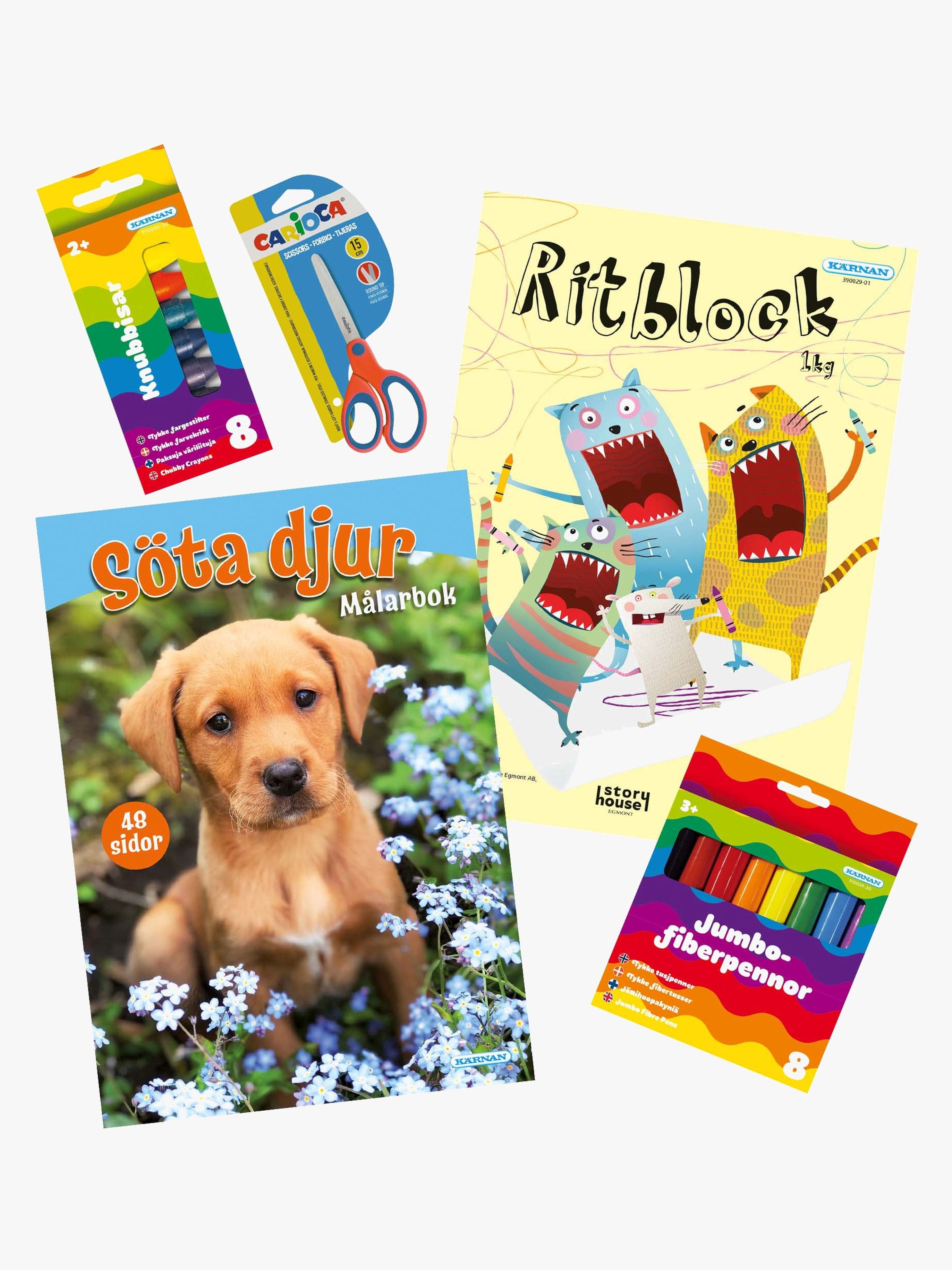 Kärnan Piirrä & Leikkaa Maalaussetti