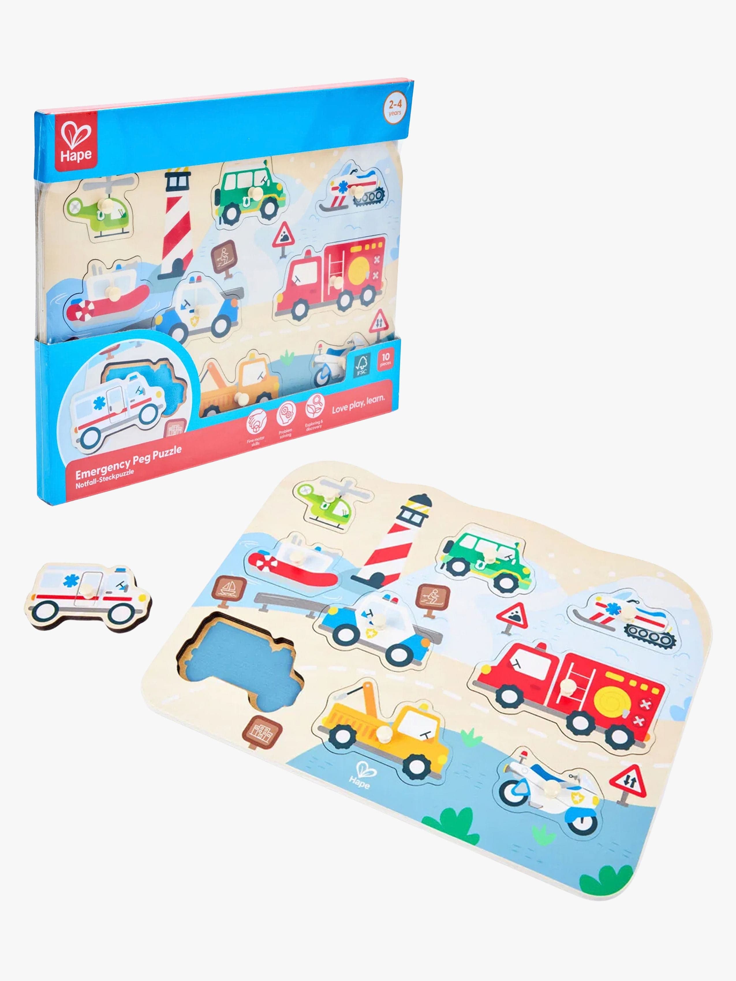 Hape Nuppipalapeli Pelastusautot 10
