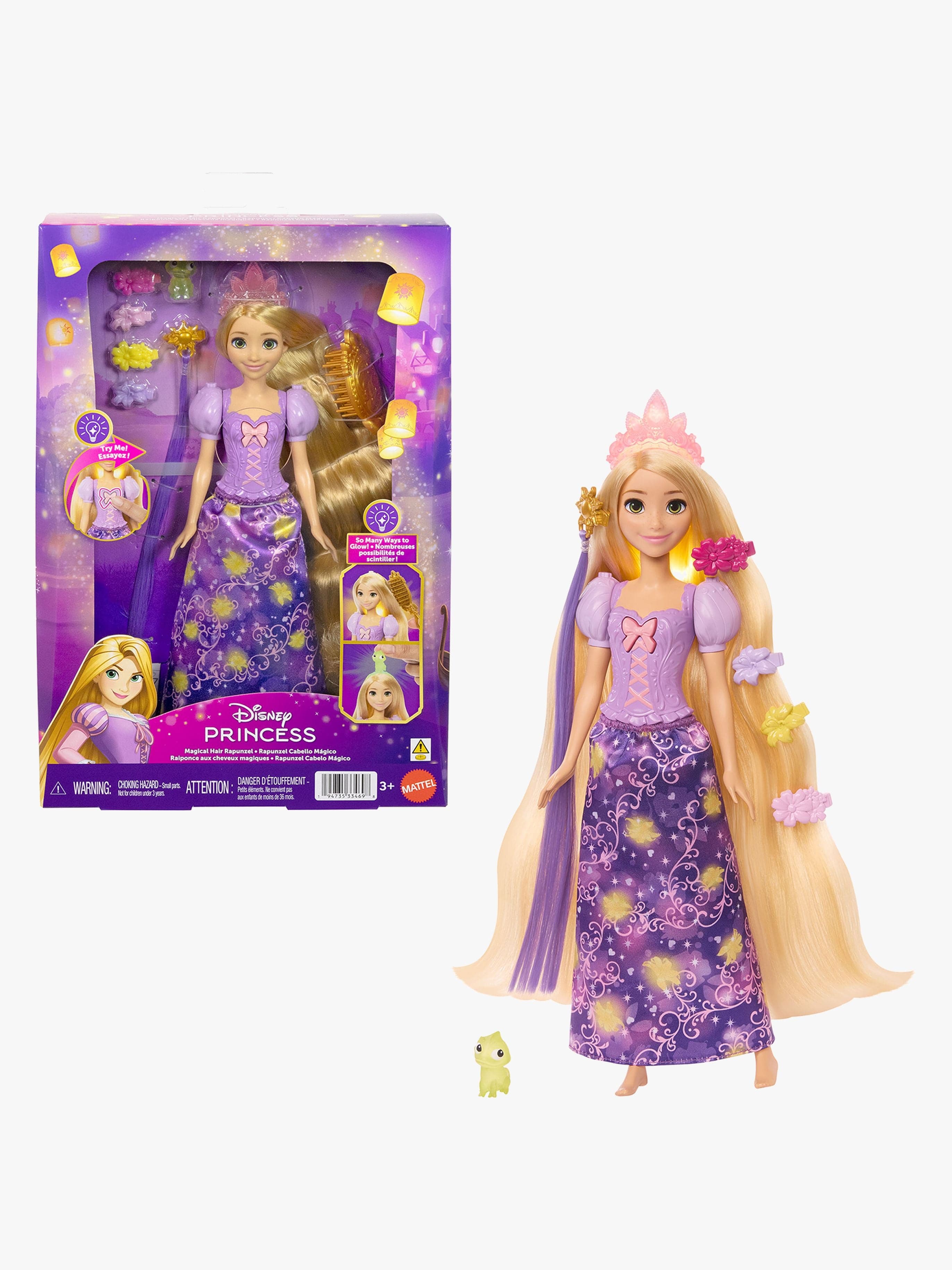 Disney Prinsessat Muotinukke Tähkäpää + Hiusasusteet
