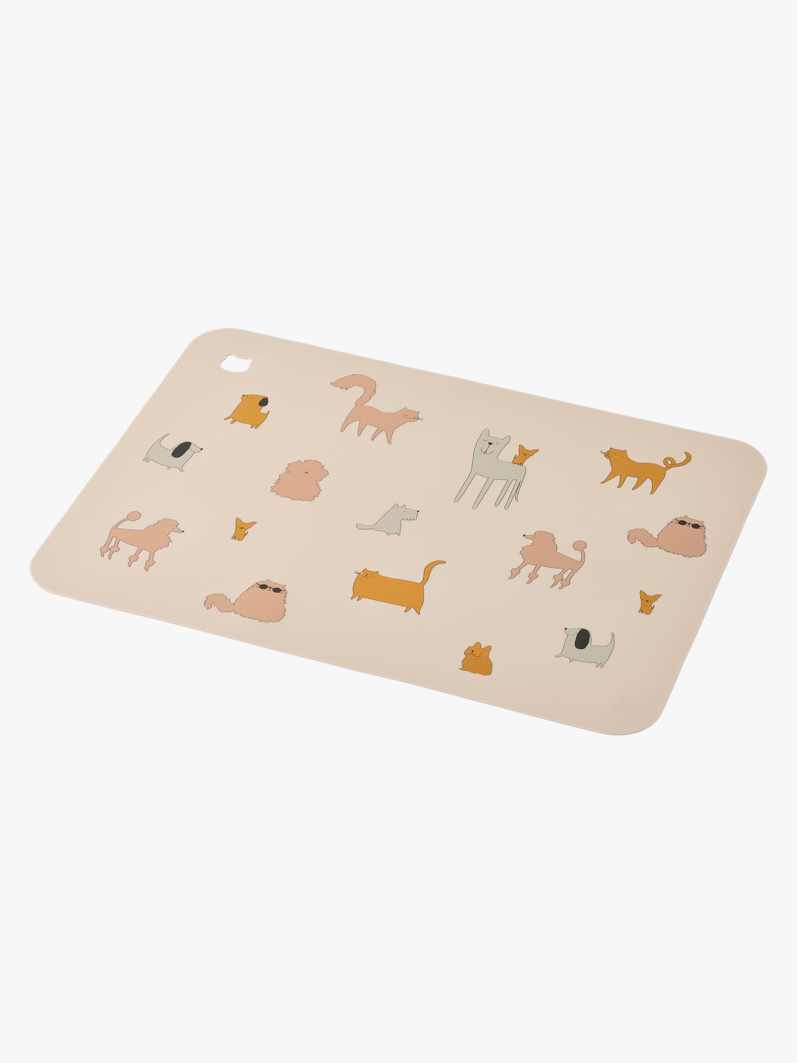 LIEWOOD Jude Ruokailualusta + Printti, Cats & Dogs/ Sandy