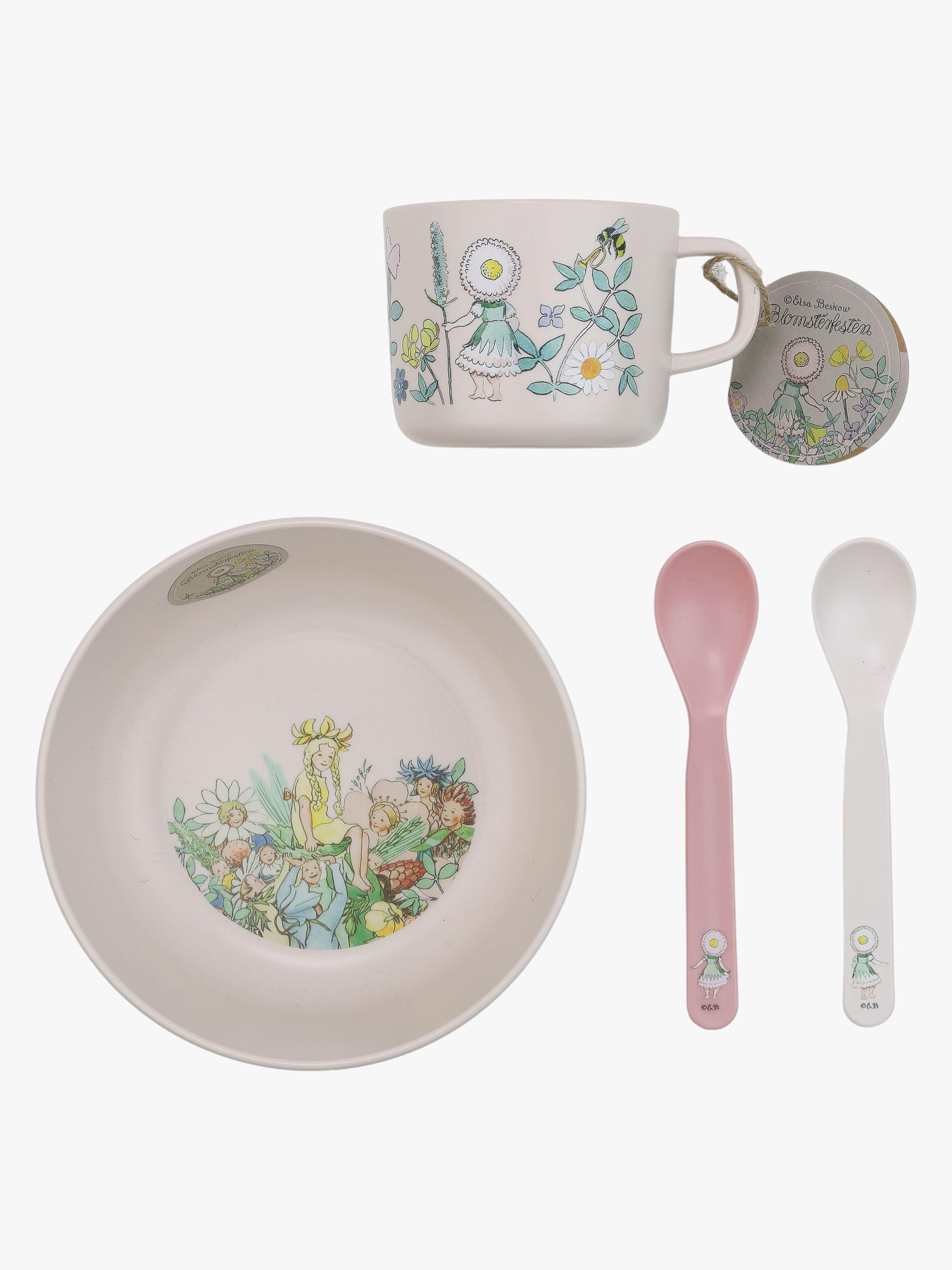 Elsa Beskow Kukkaisjuhla Ruokailusetti 3 Osaa