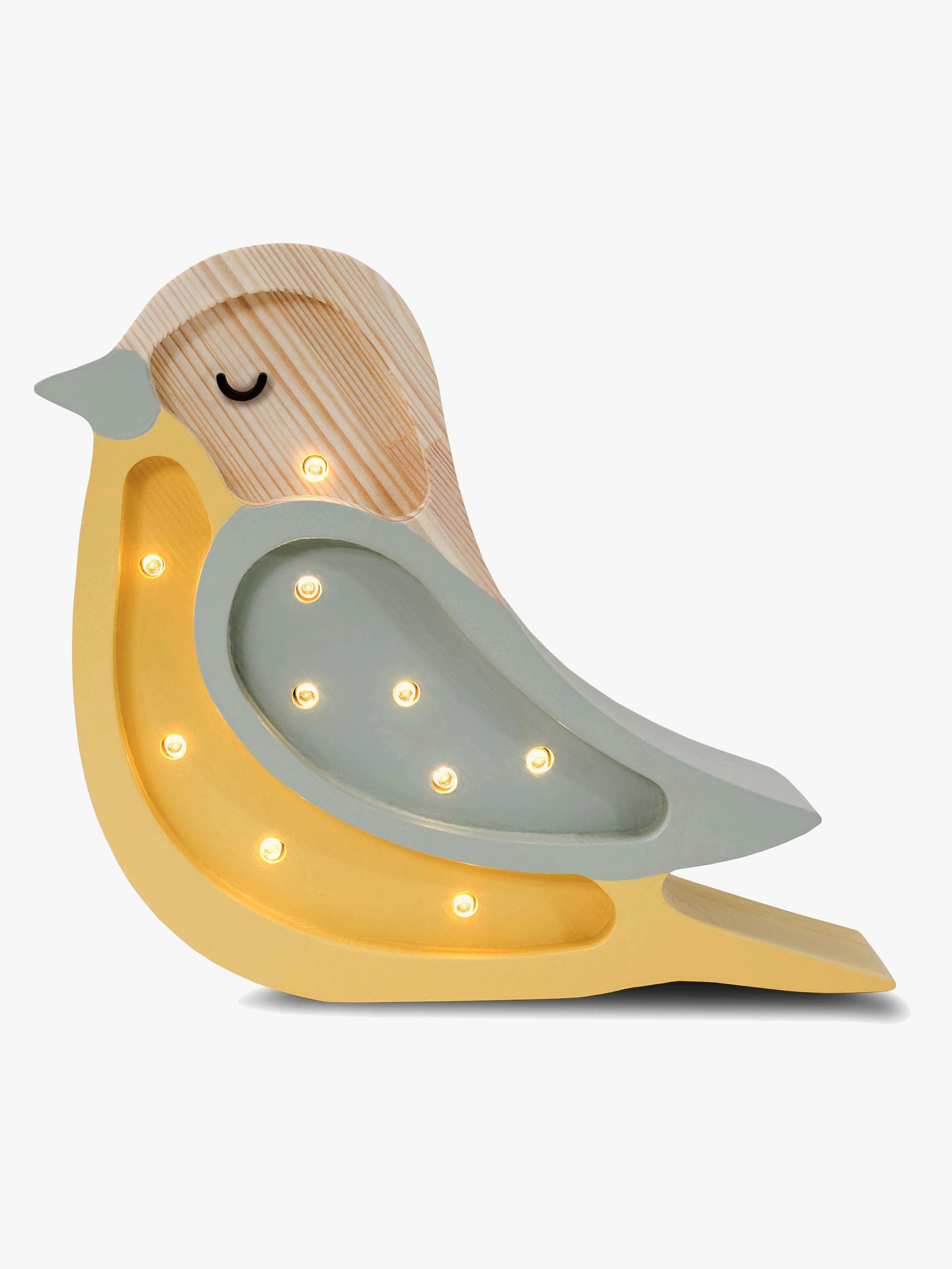Little Lights Mini Valaisin Lintu, Khaki/Light Mustard