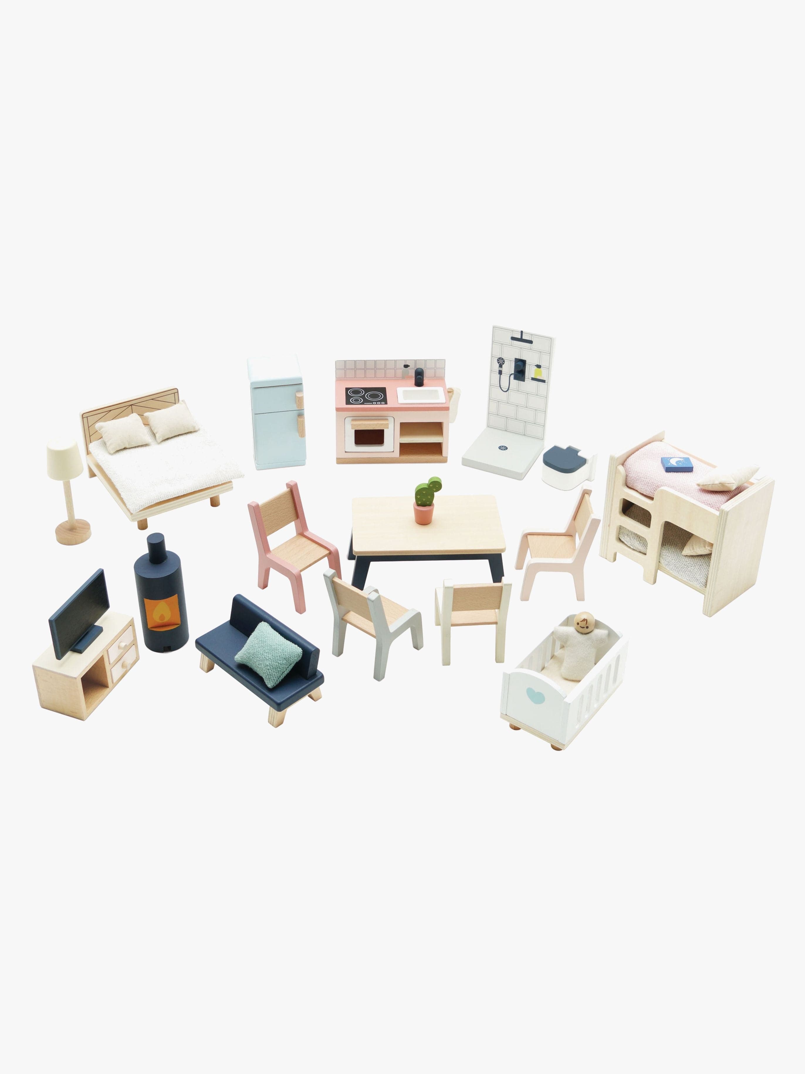 Le Toy Van Nukkekodin Kalusteet Aloitussetti 35 Osaa