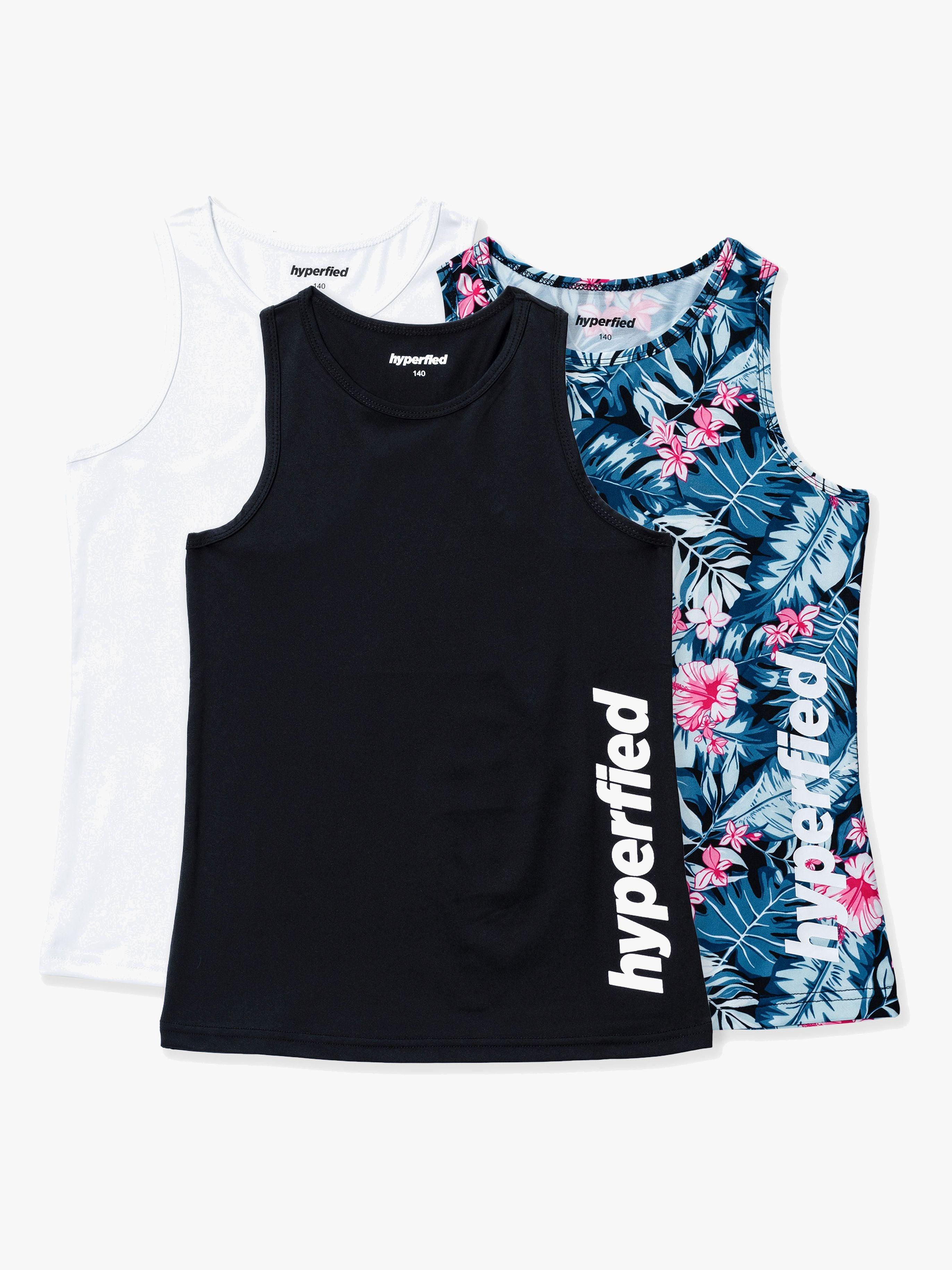 Hyperfied Split Topit, Black/White/Tropical Flower 170