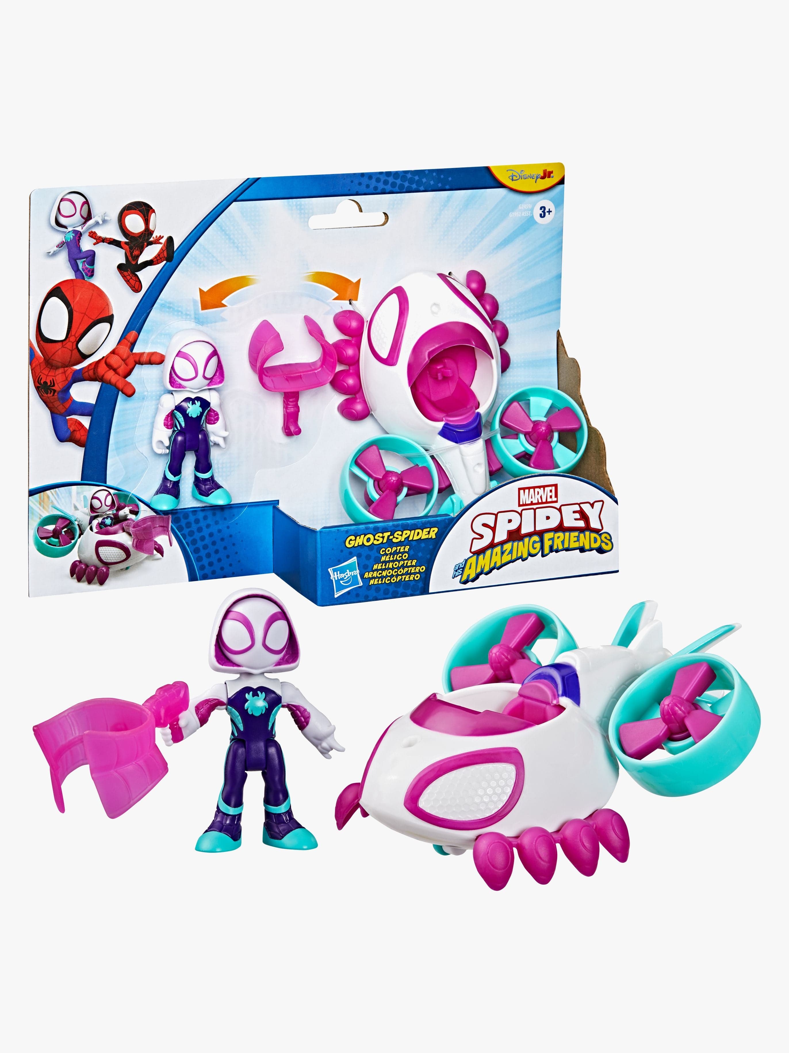 Spidey And His Amazing Friends Hahmo + Ajoneuvo Ghost-Spider Copter