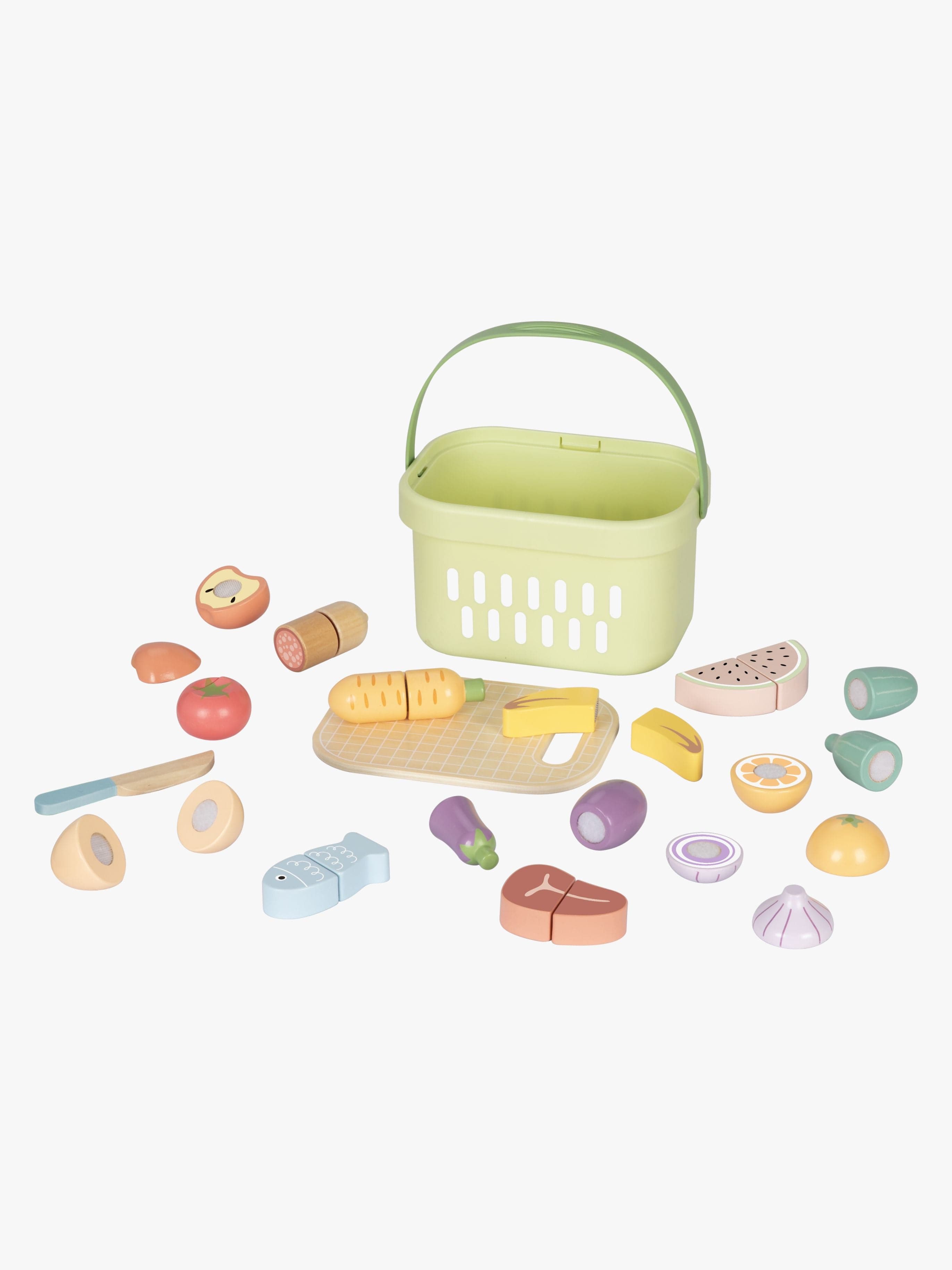 Tooky Toy Cutting Ruokailusetti, Vihreä