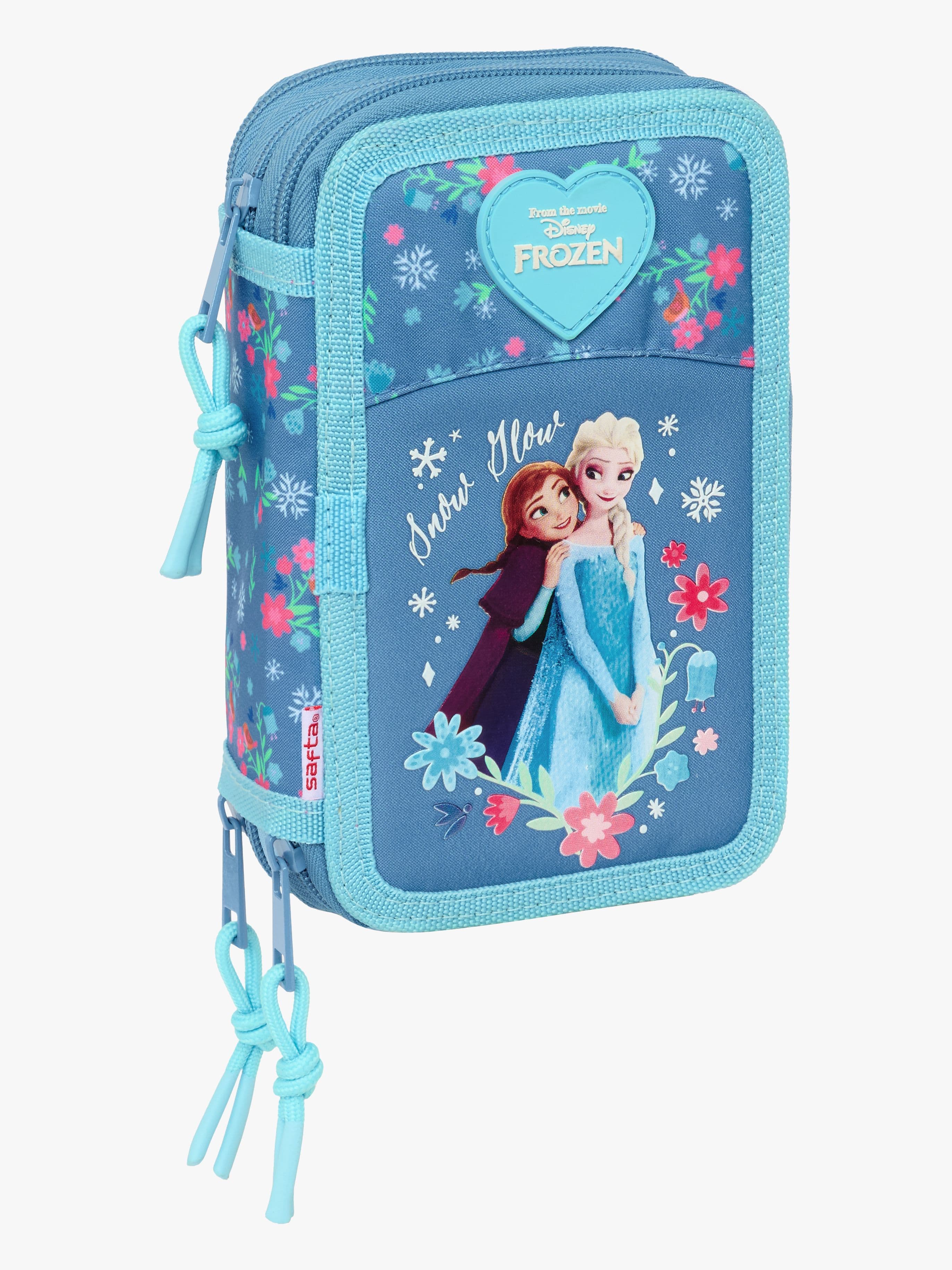 Disney Frozen Täytetty Kolmilokeroinen Penaali 37 Osaa, Sininen