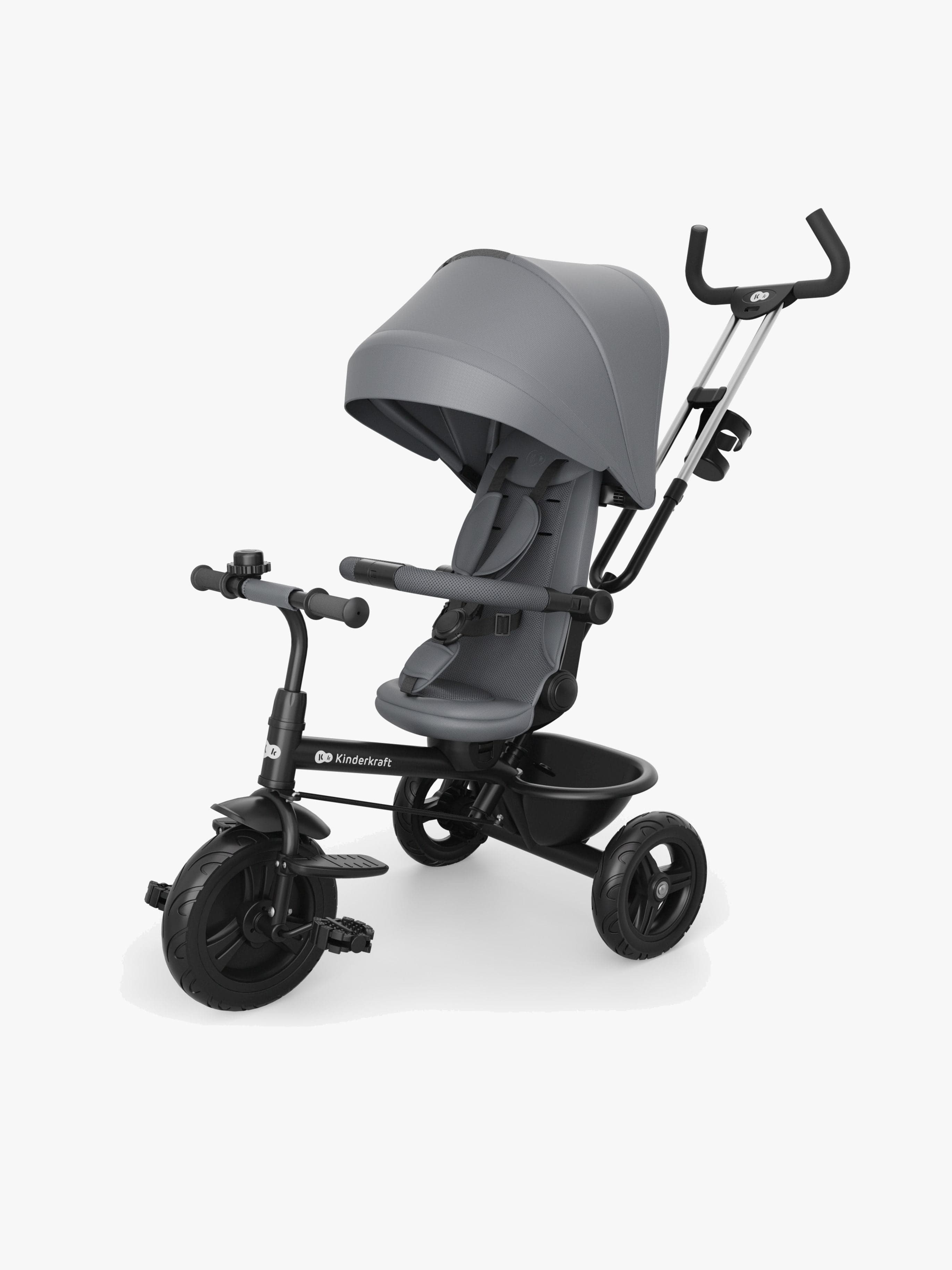 Kinderkraft Kolmipyörä Aston 2 Plus, Harmaa