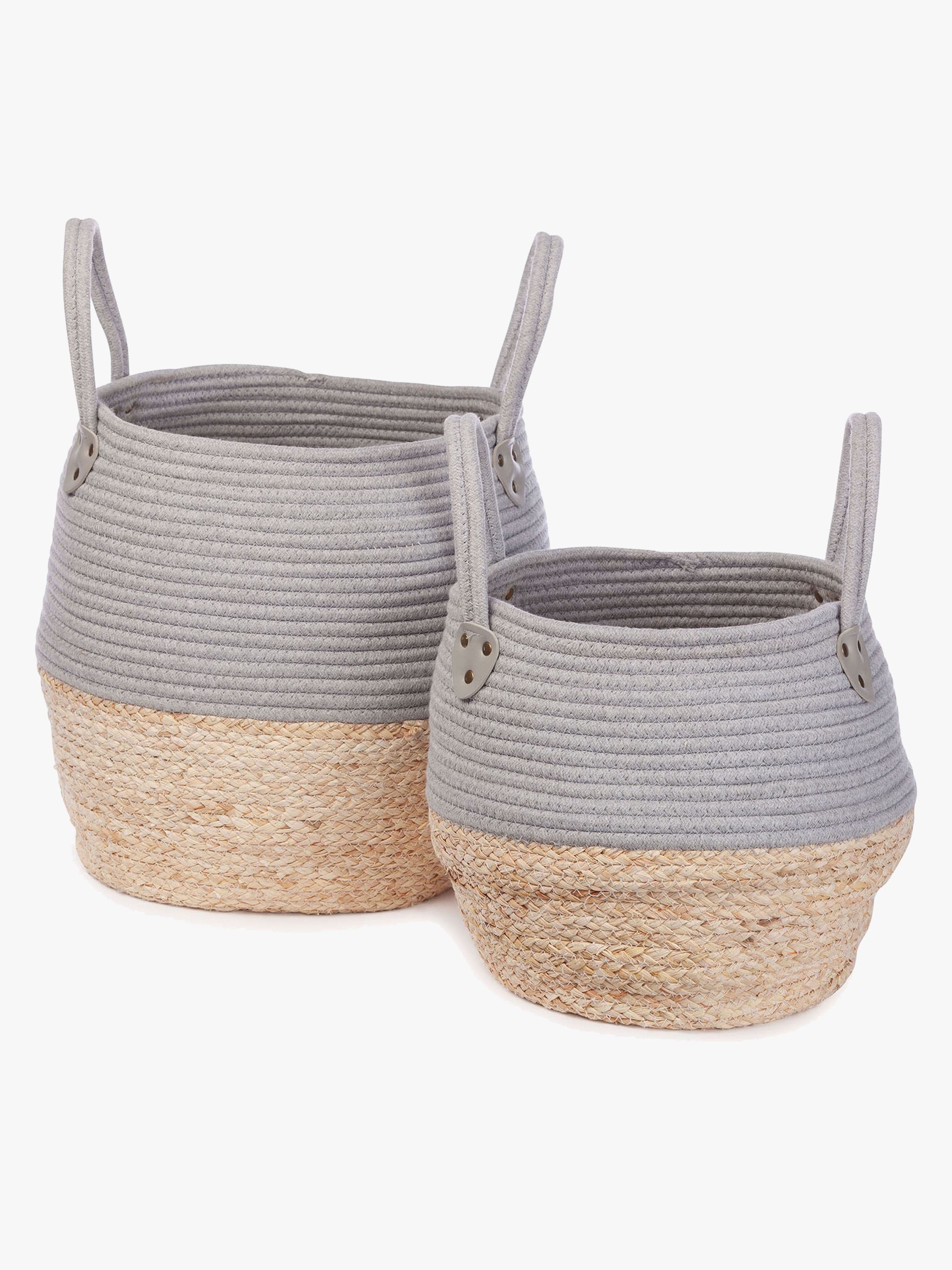 KidsDepot Kori Säilytyskori 2-pack, Grey/Natural