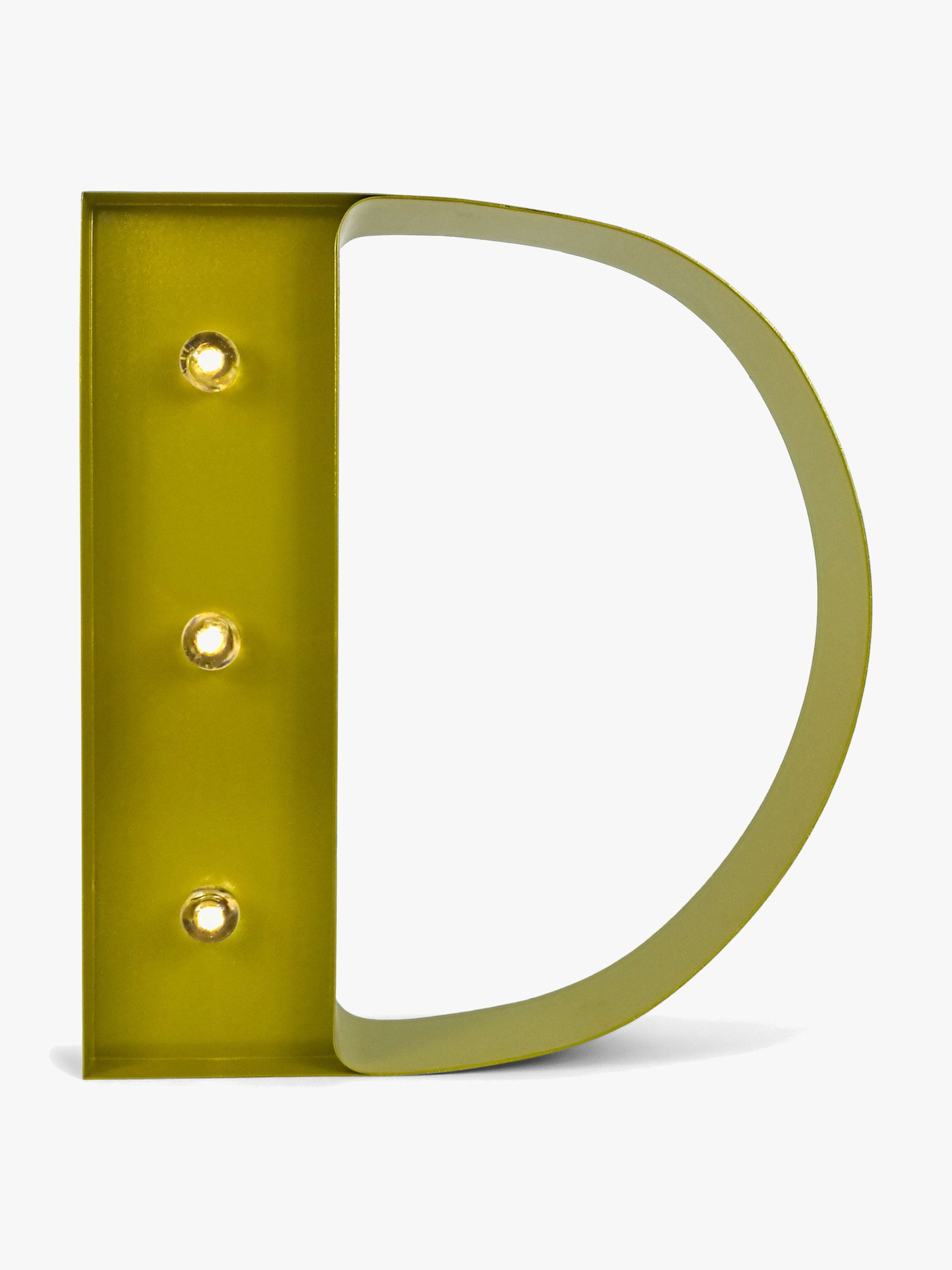 Petite Déco Kirjainvalaisin D, Kulta