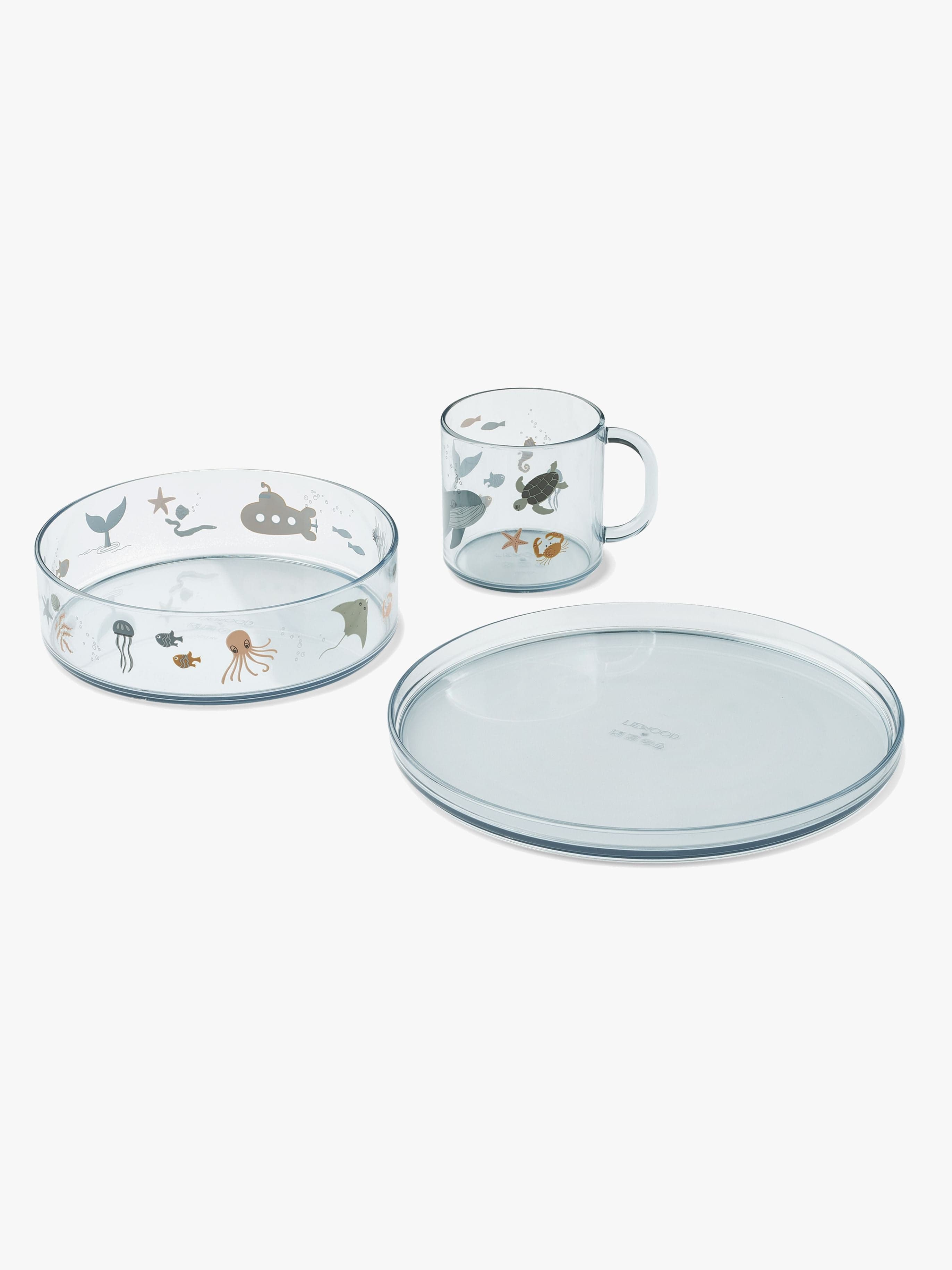 LIEWOOD Siva Tritan Kuvioitu Ruokailusetti, Sea Creature/Sandy