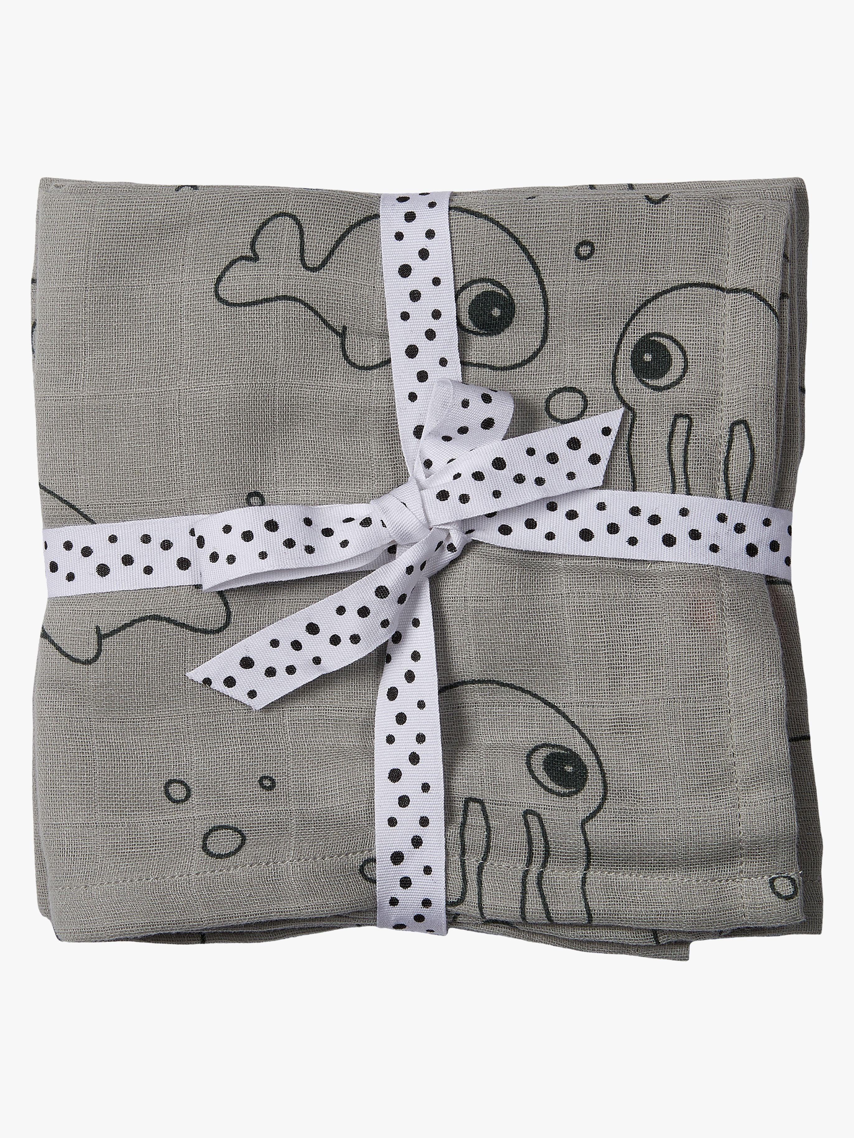 Done By Deer Kapalointiliinat Sea Friends 120x120 2-pack, Grey