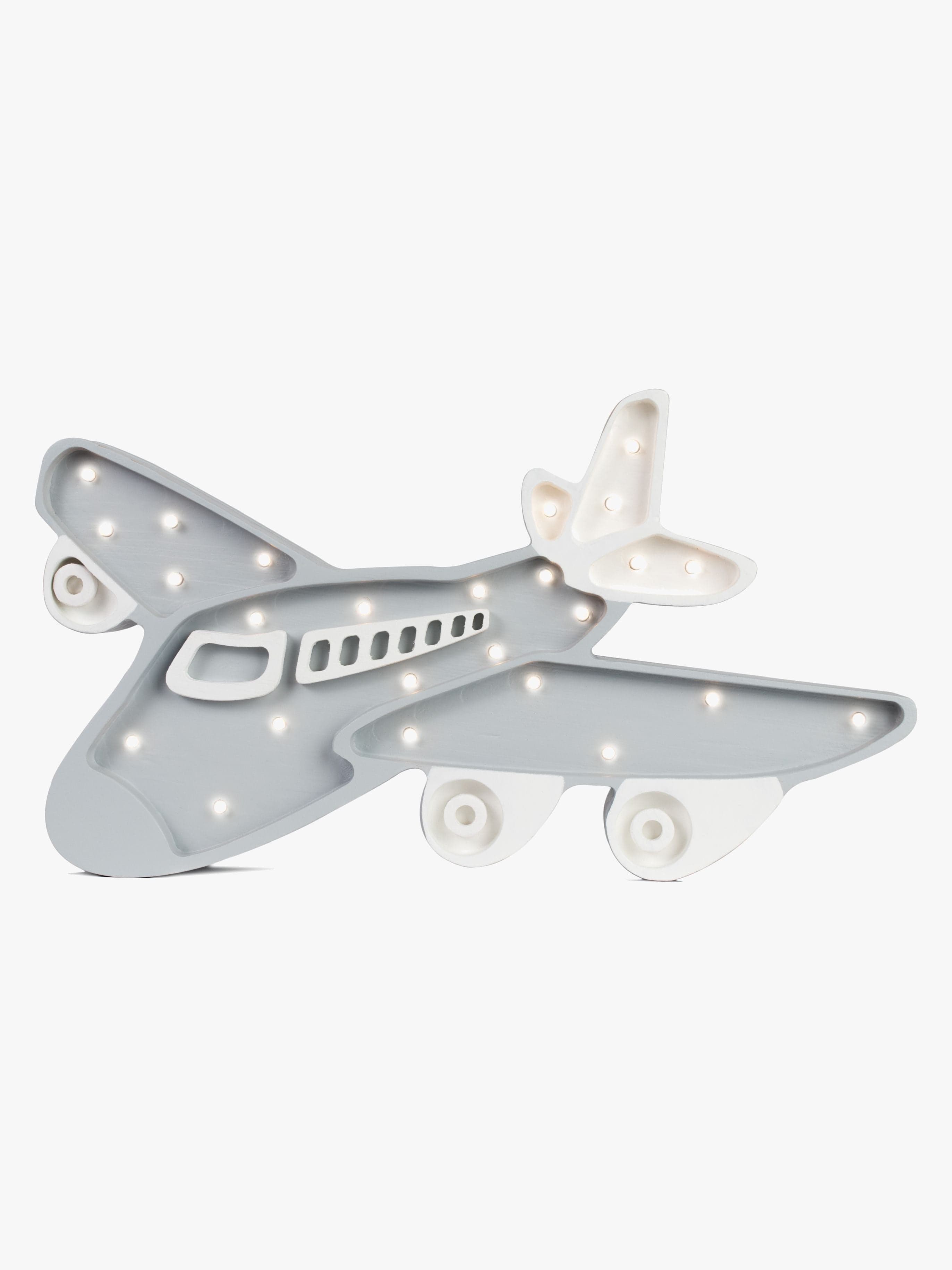 Little Lights Valaisin Lentokone, Vaaleanharmaa