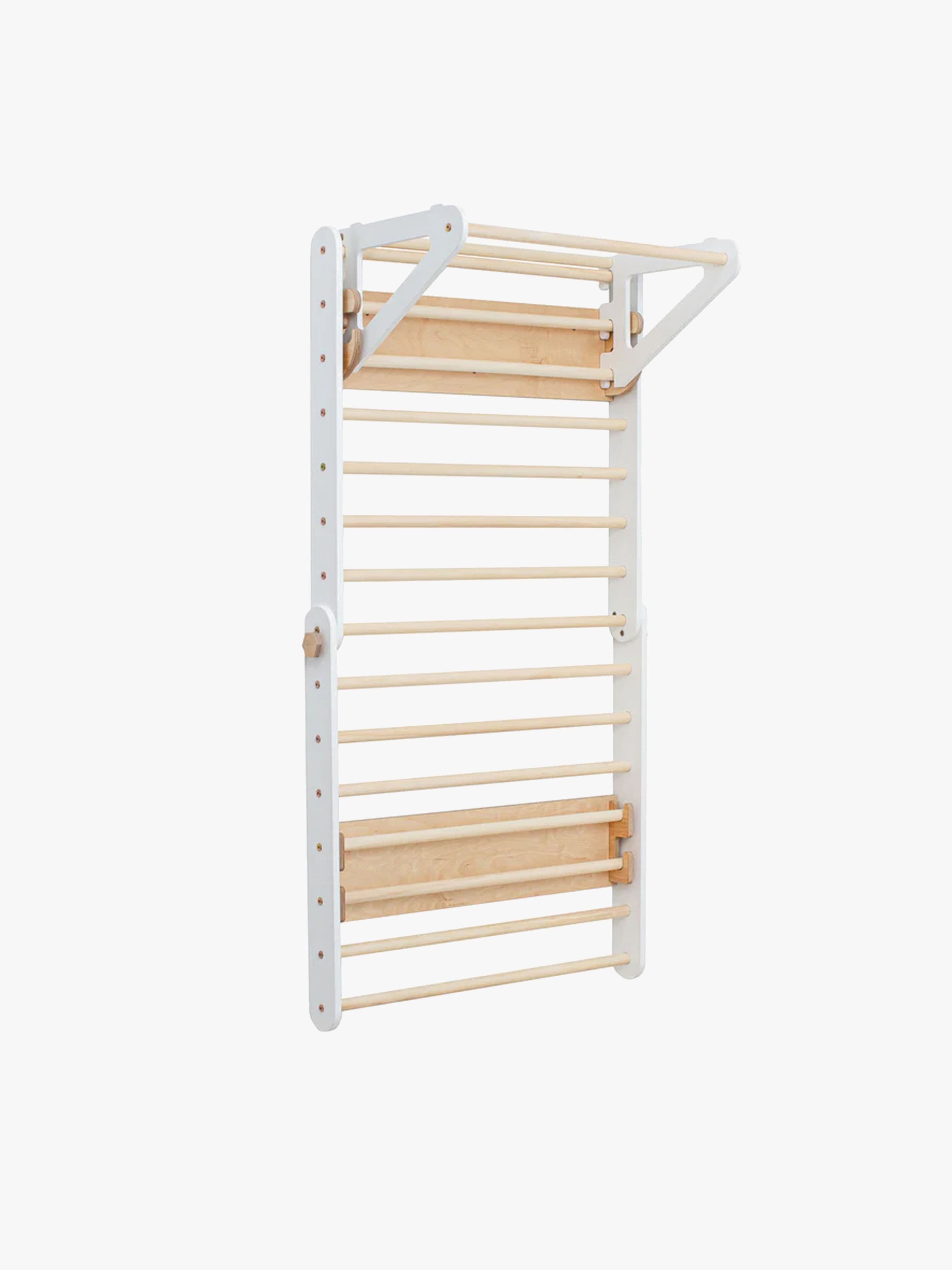 Duck Woodworks Kiipeilykolmio Seinä, Valkoinen