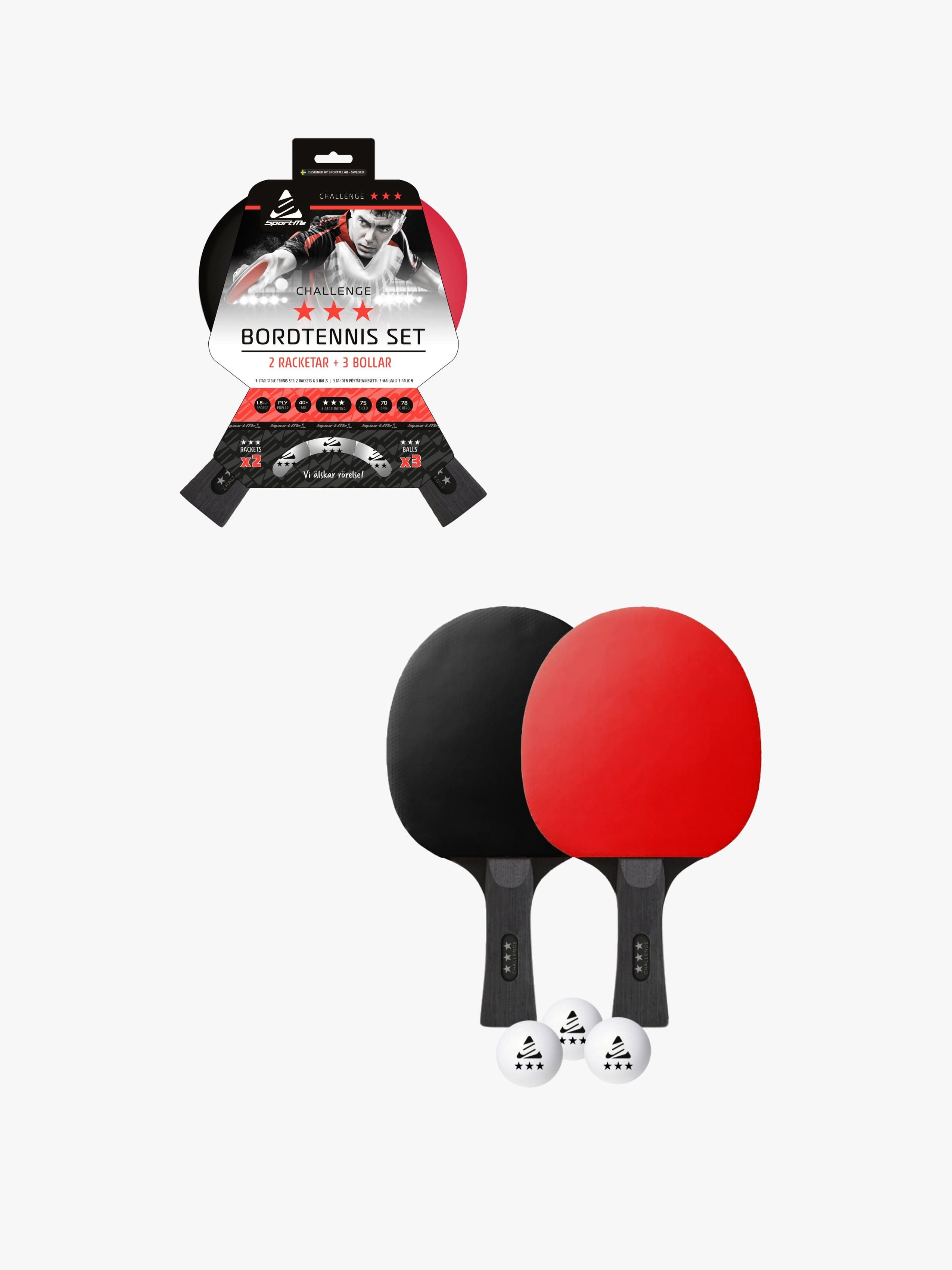 SportMe Pöytätennissetti 3 Star Challenge