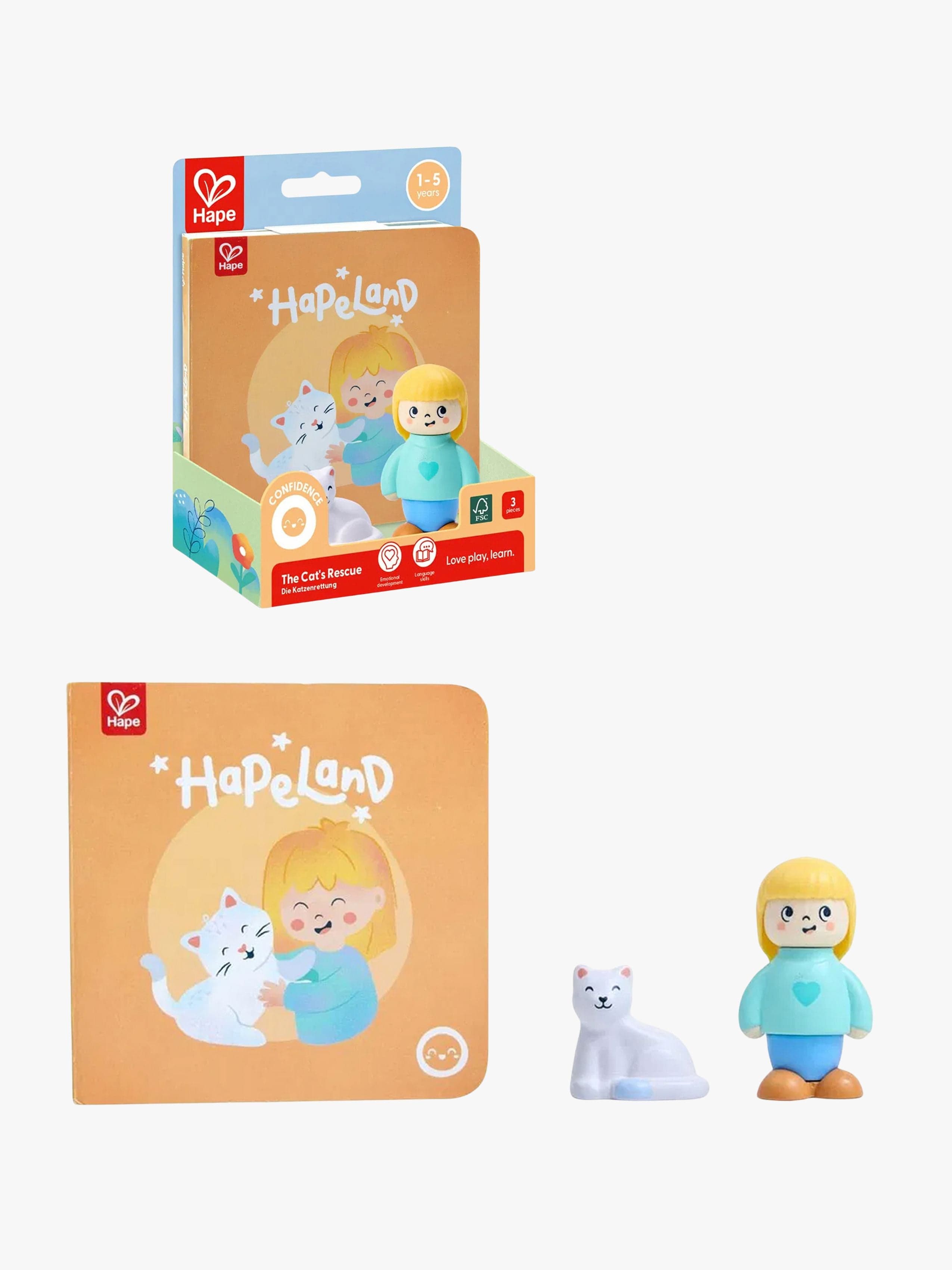 Hape Satukirja + Leikkisetti The Cat's Rescue