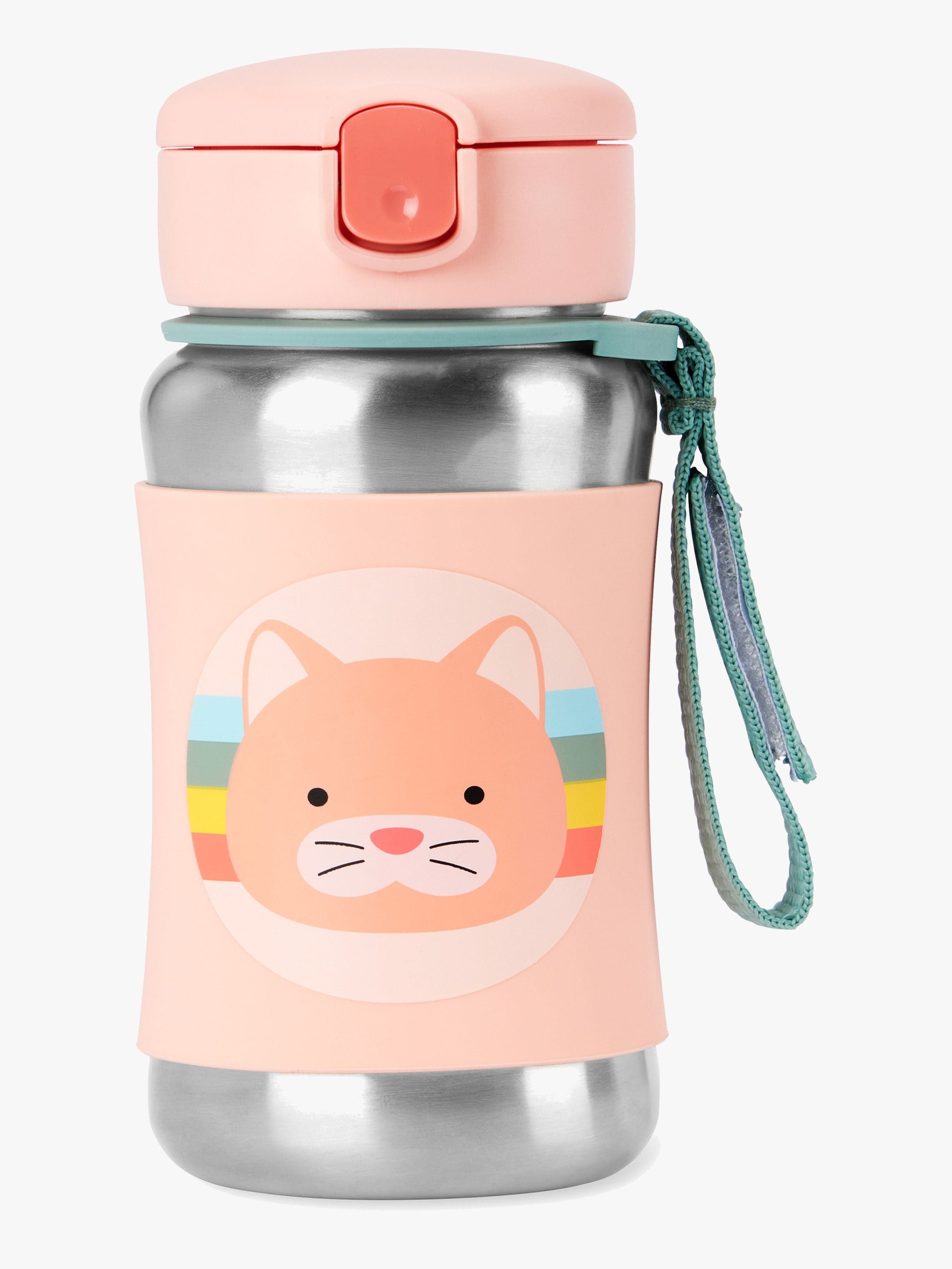 Skip Hop Zoo Juomapullo Kissa, Vaaleanpinkki