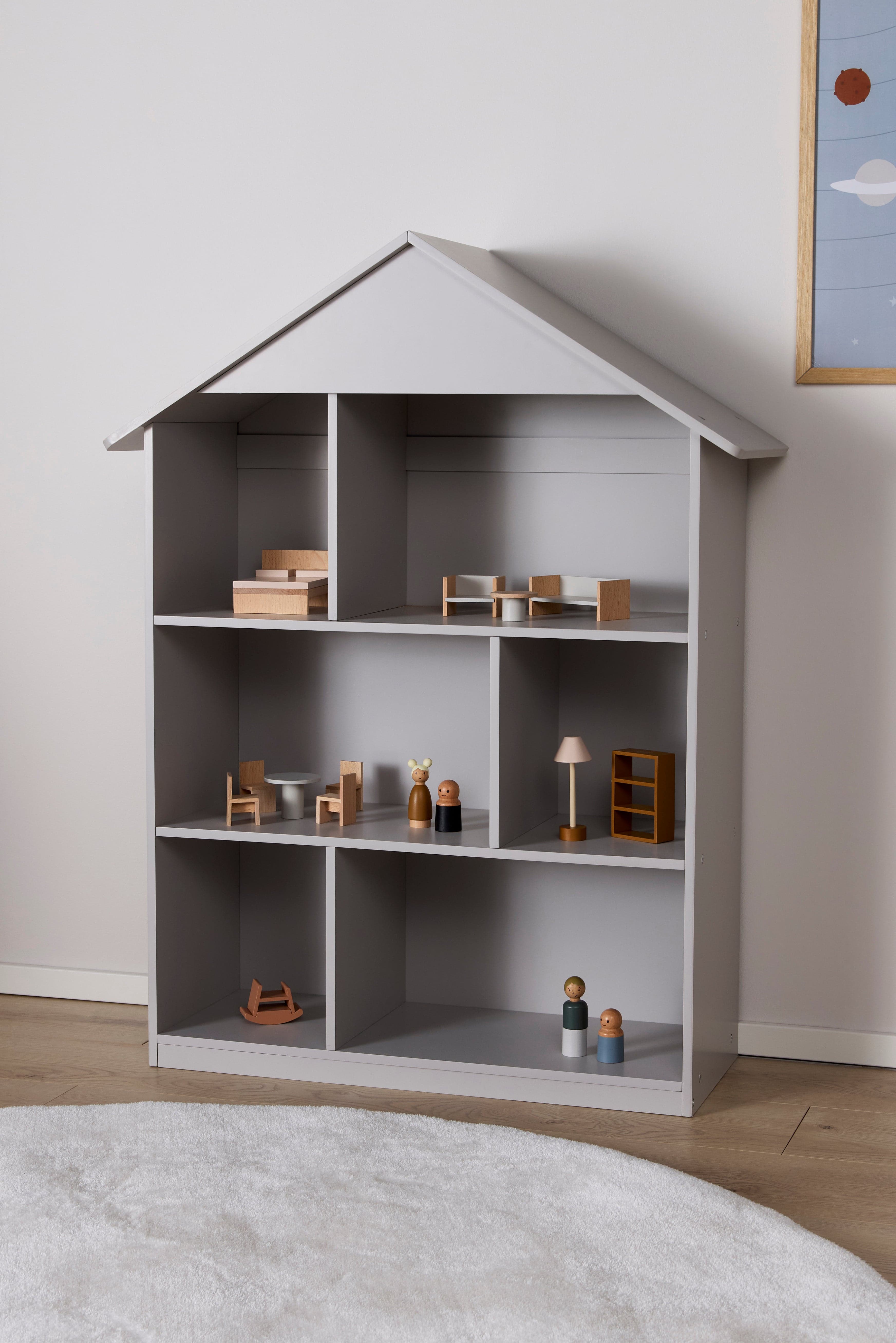 Alice & Fox POLLY Kirjahylly & Nukkekoti, Greige