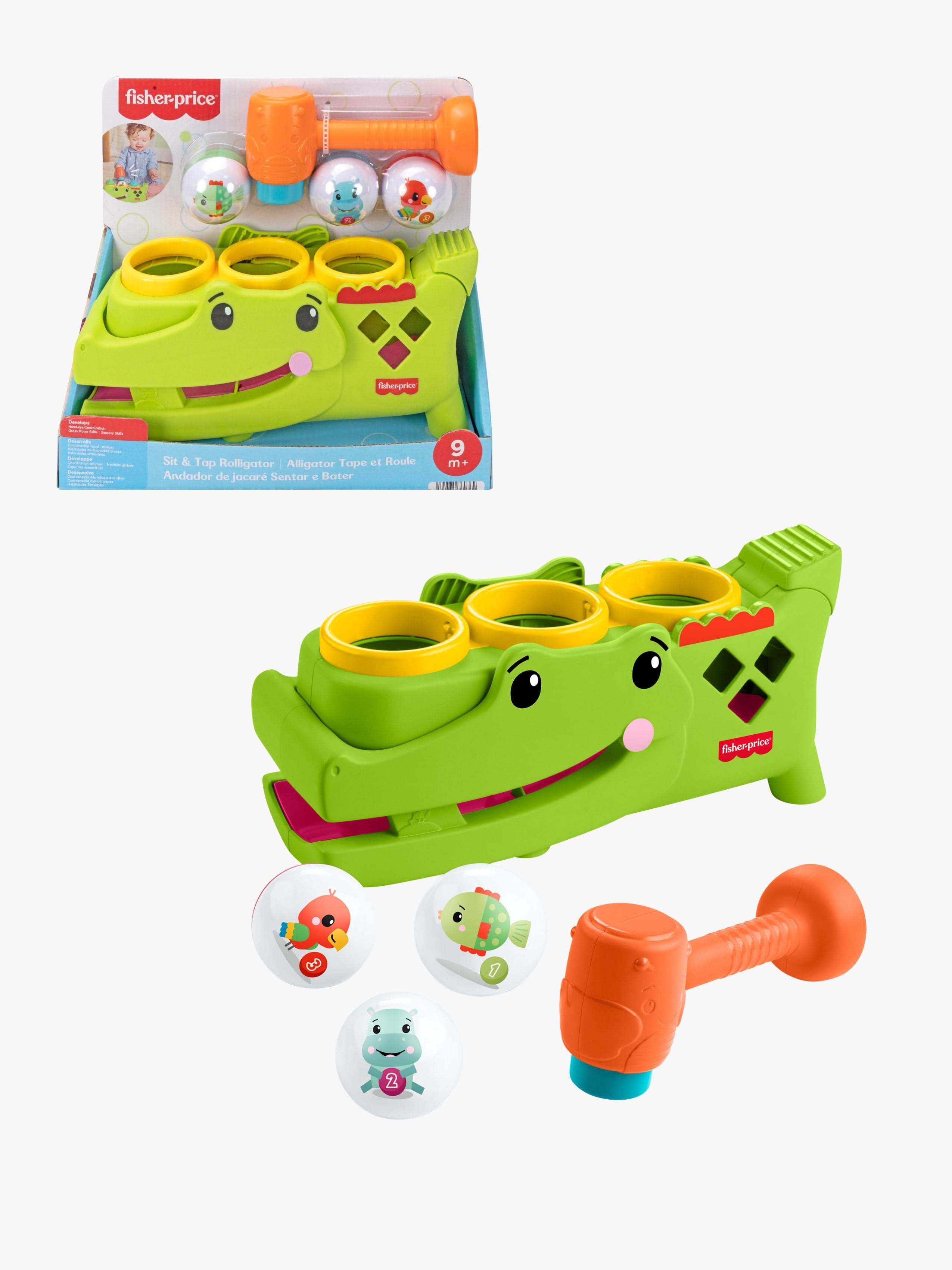 Fisher-Price Tap & Roll Aktivointilelu Alligaattori
