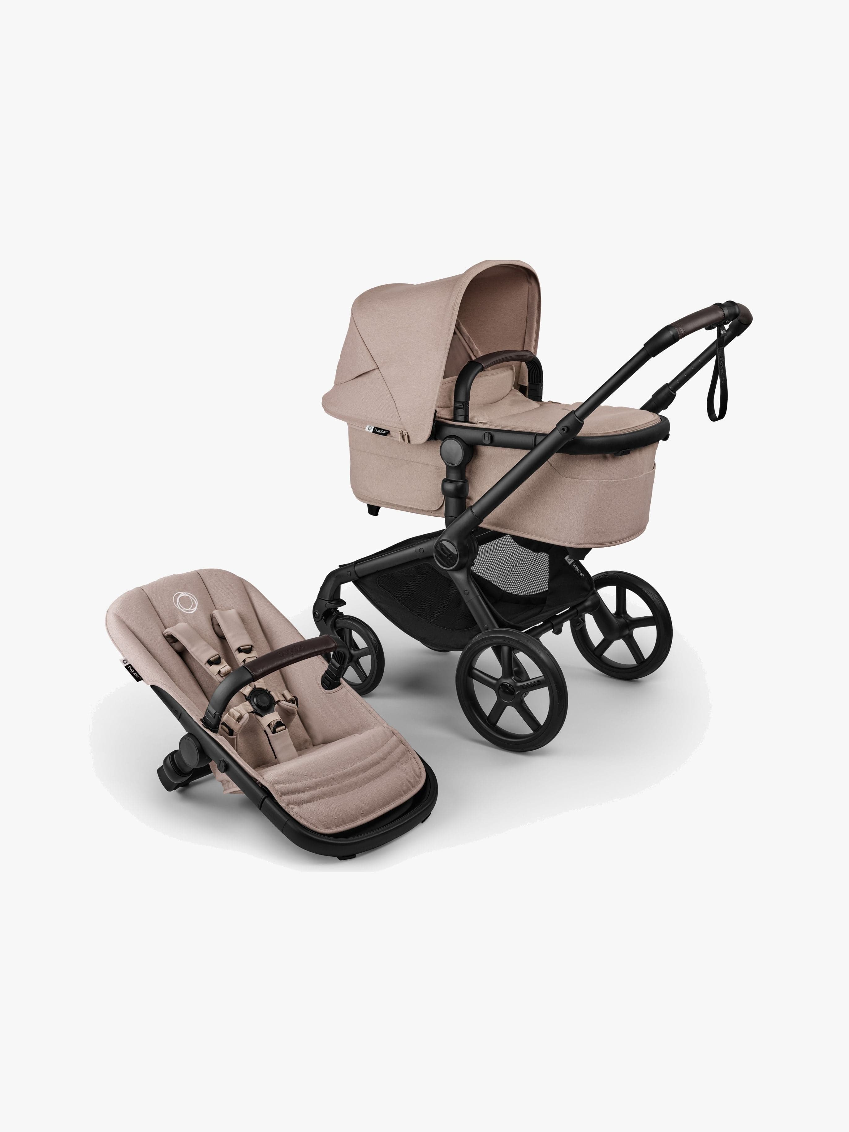 Bugaboo Fox 5 Renew Complete Yhdistelmävaunut, Black/Desert Taupe Melange