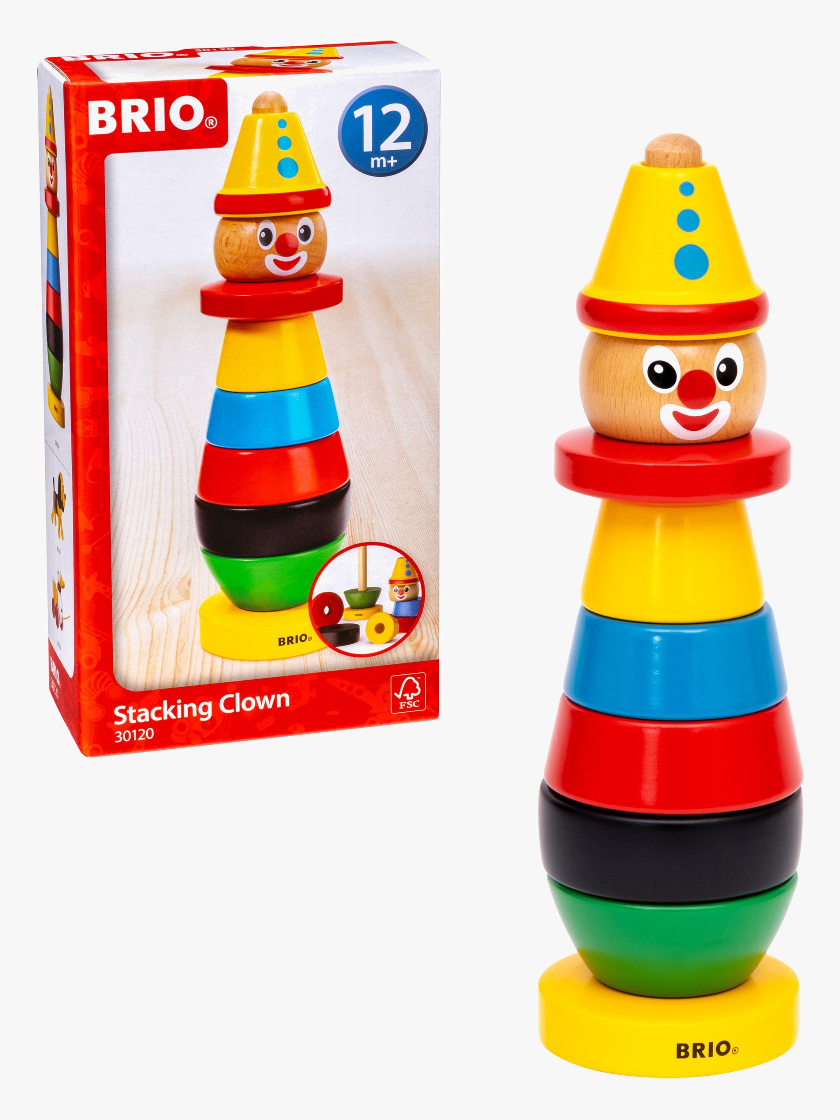 BRIO 30120 Pinottavat Palikat Klovni