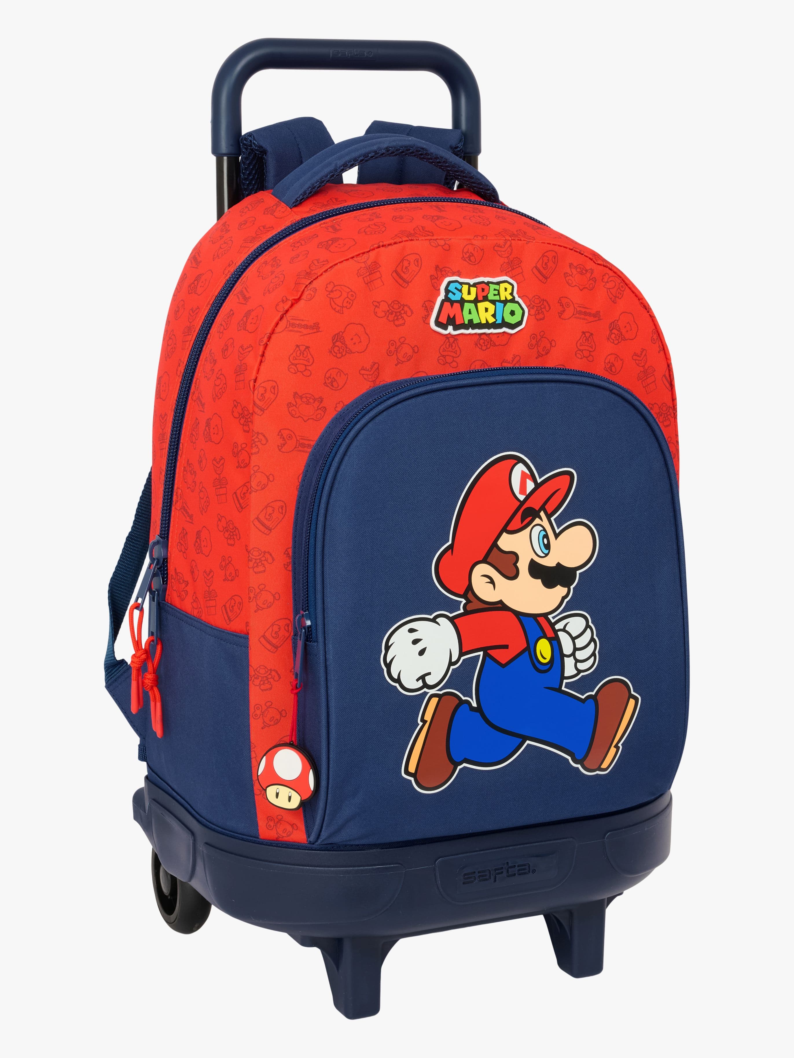 Super Mario Compact Trolley Matkalaukku 33L Trick, Dark blue/red