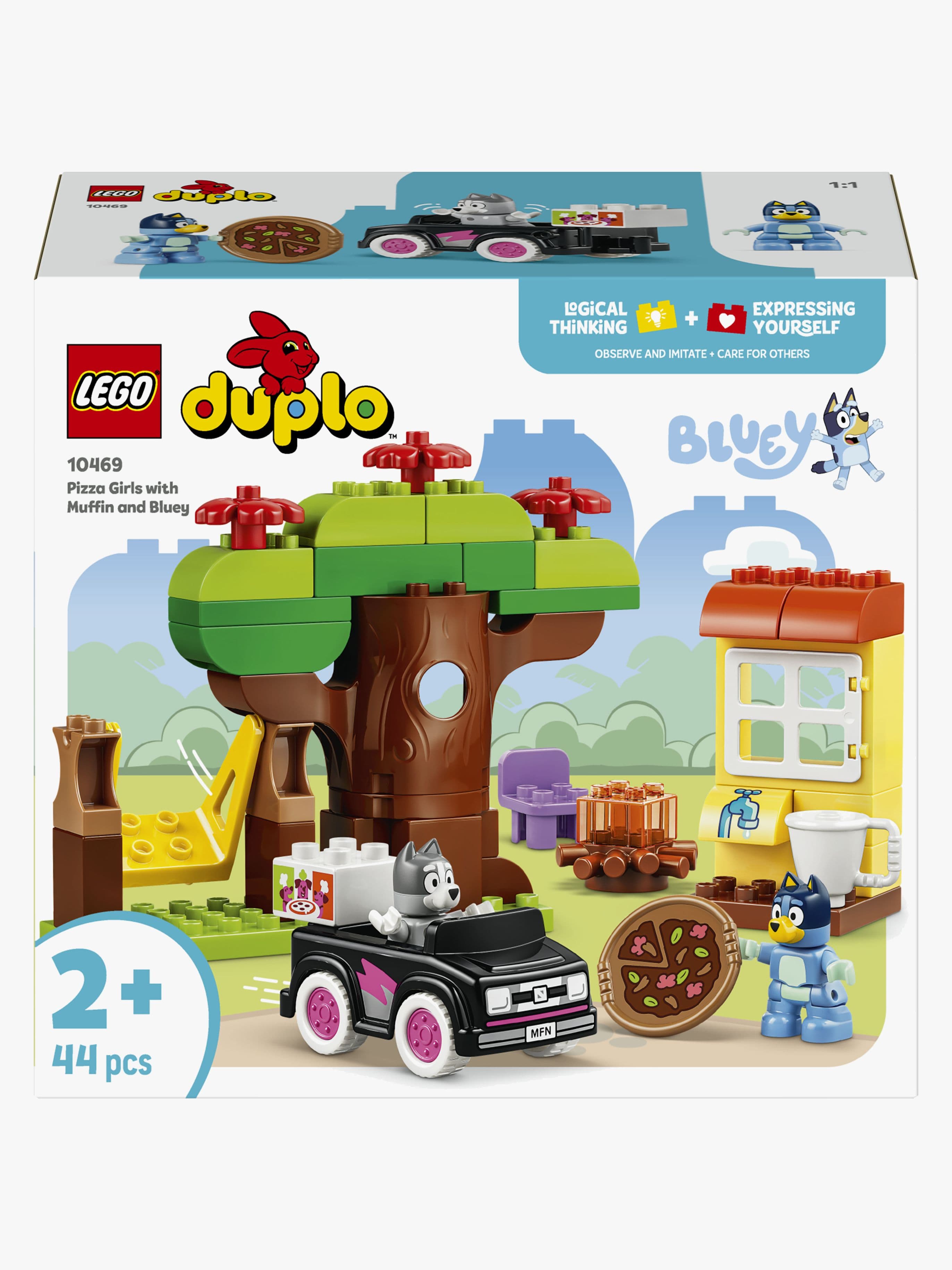 LEGO DUPLO Bluey 10469 Muhvi ja Tuuri pizzatyttöinä