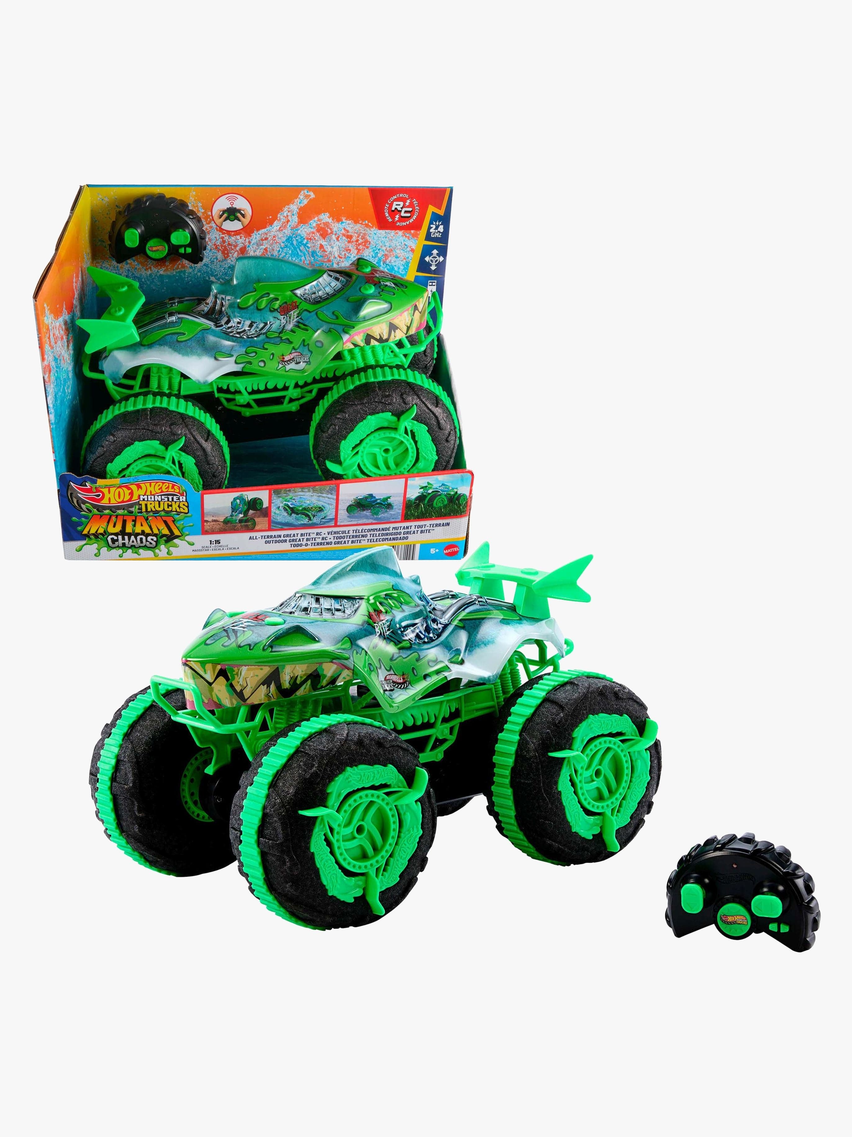 Hot Wheels Kauko-ohjattava Monsteriauto Mutant Great Bite 1:15