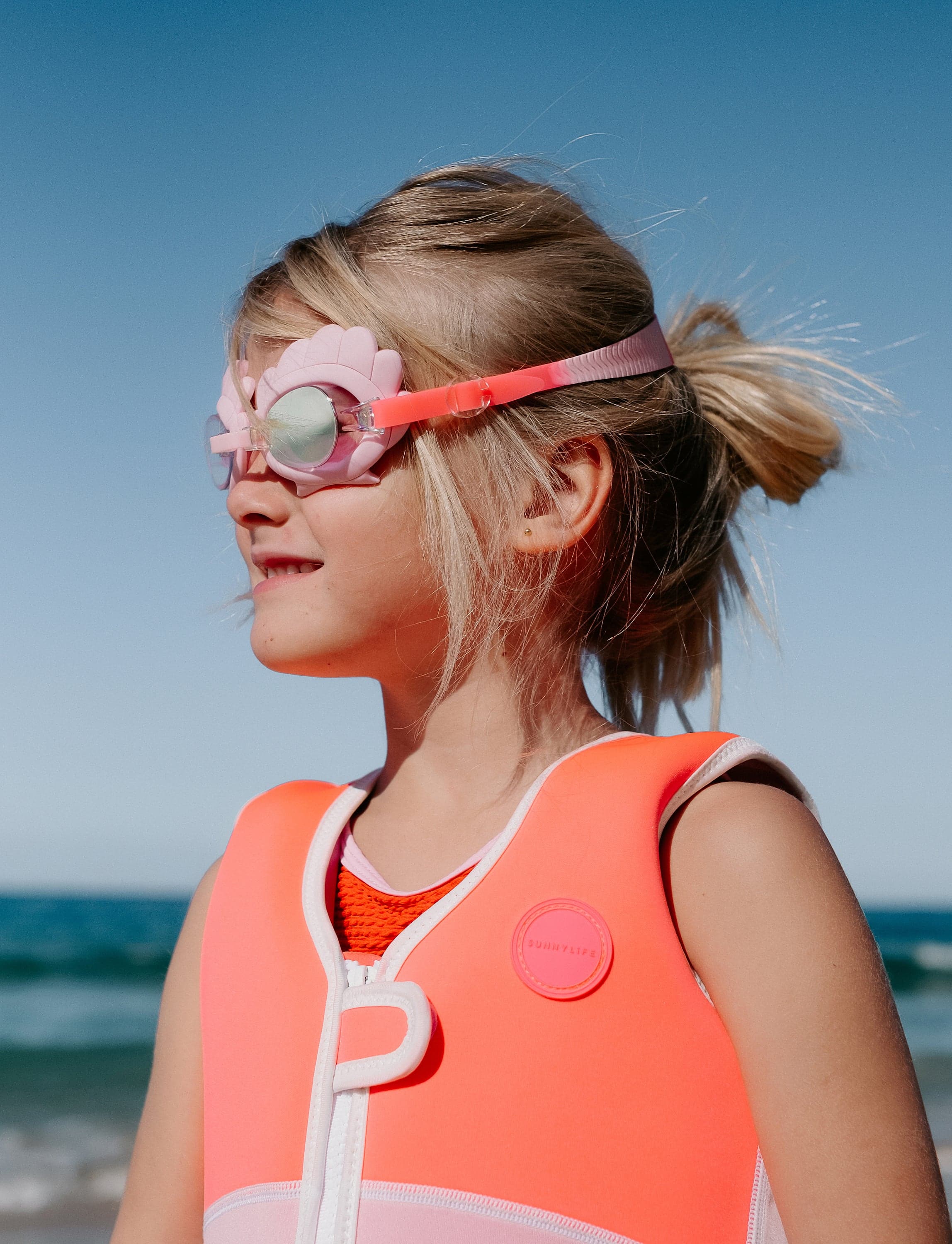 SUNNYLiFE Uimalasit, Melody the Mermaid Neon Strawberry