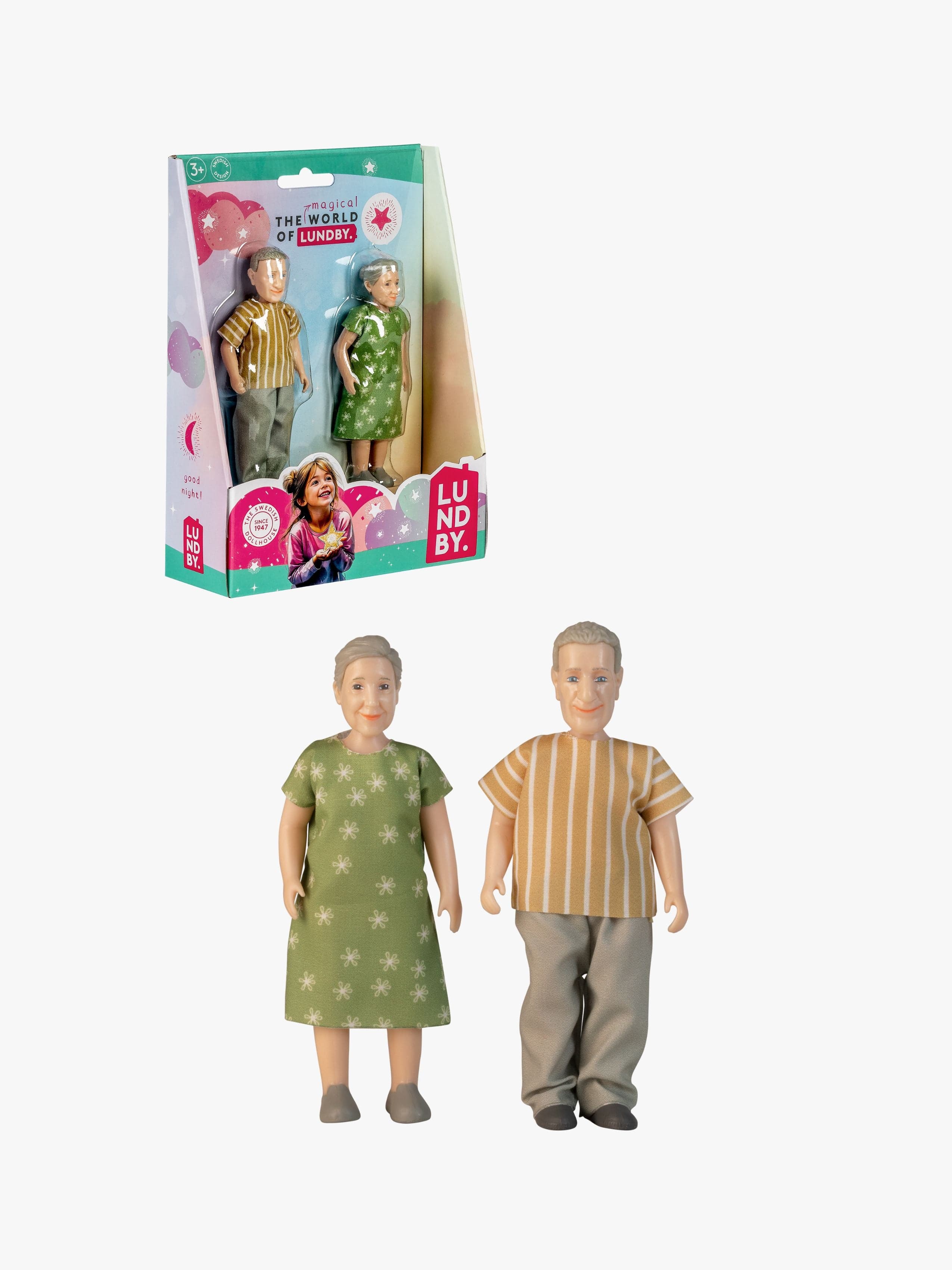 Lundby Nukkekodin Tarvikkeet Nukke Iäkäs Pariskunta
