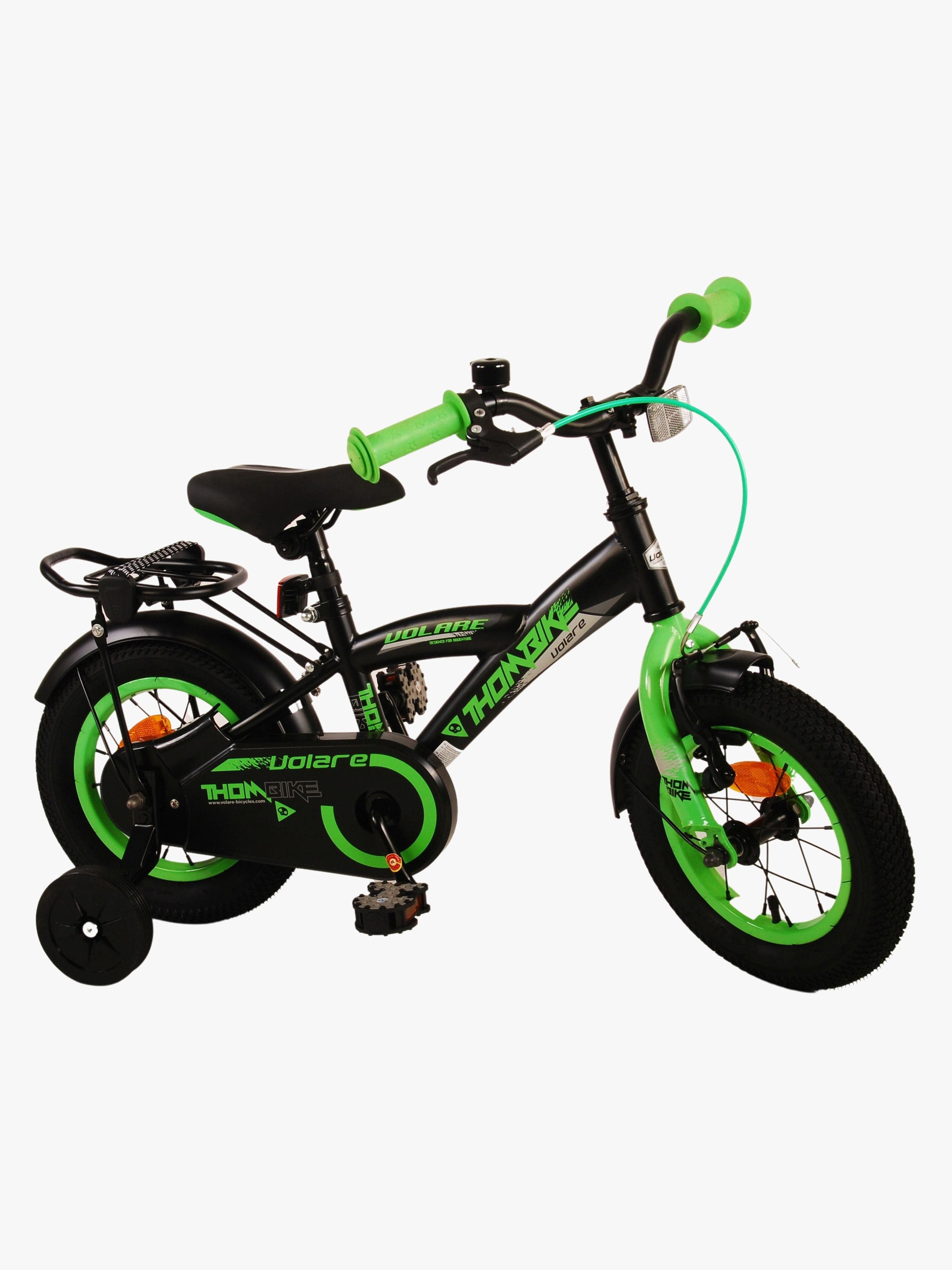 Thombike Polkupyörä 12"'"', Musta/Vihreä