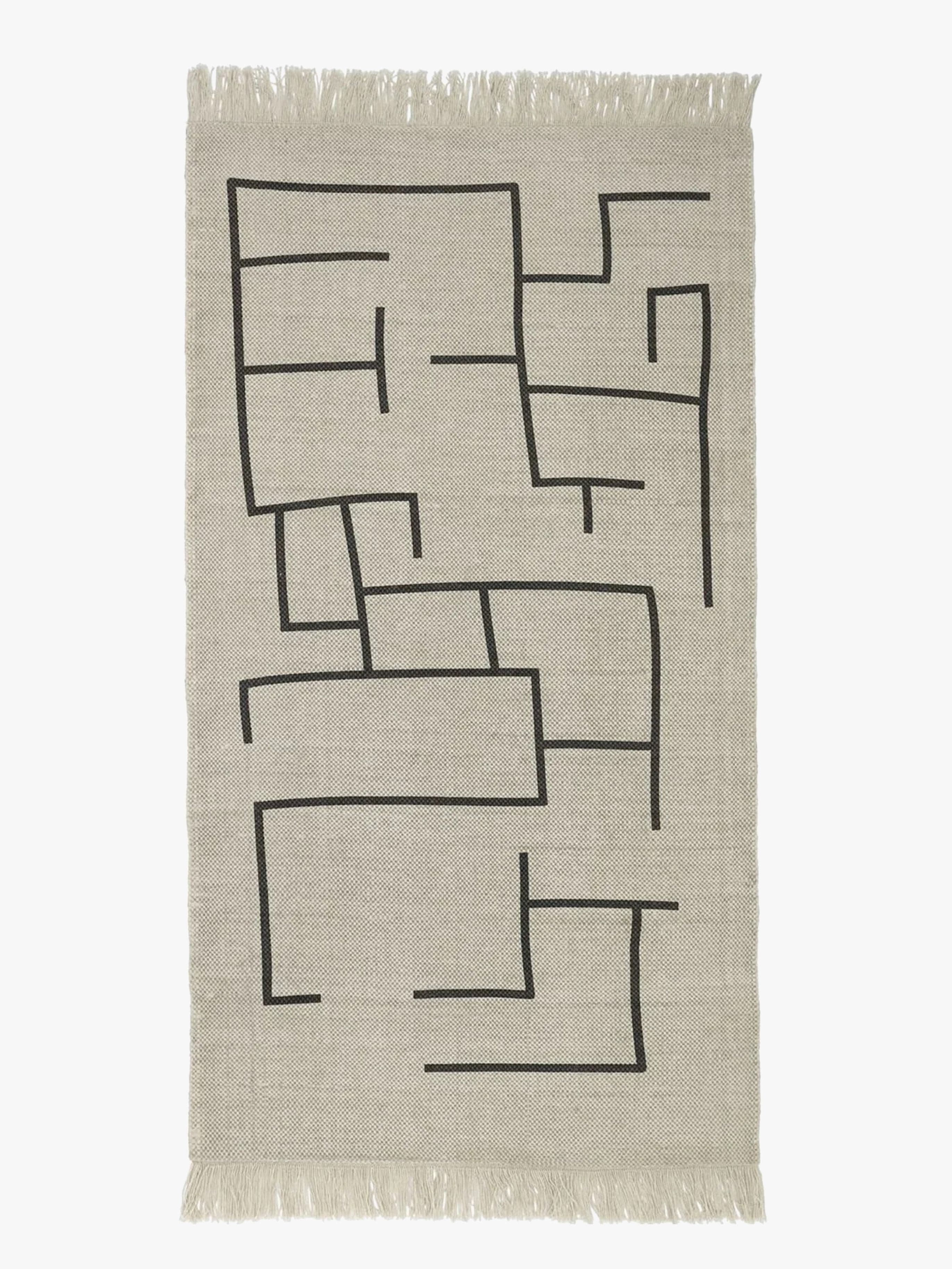 Kids Concept Matto 90x130 Geometrinen, Harmaa