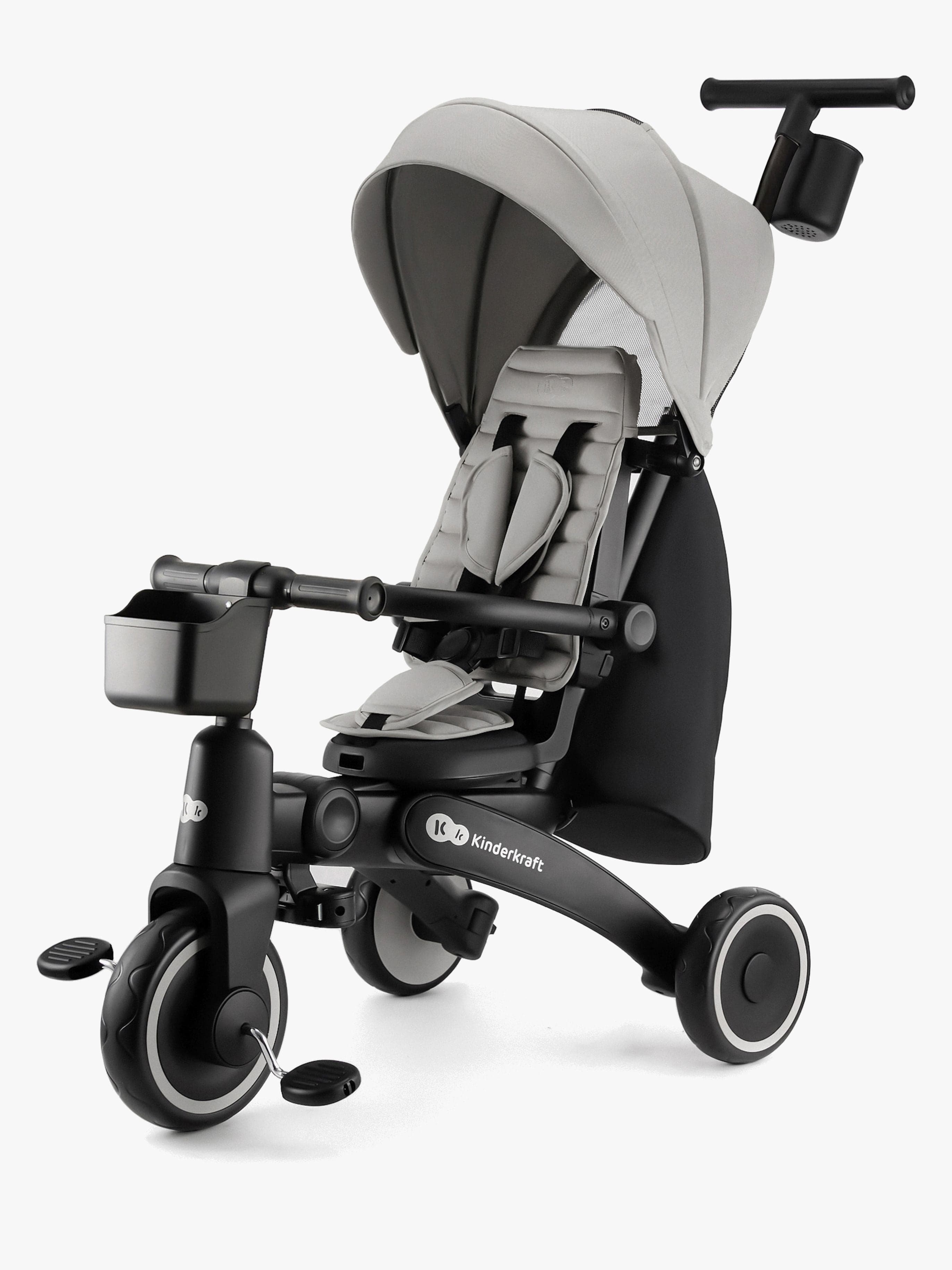 Kinderkraft Jazz 4-in-1 Kolmipyörä, Harmaa