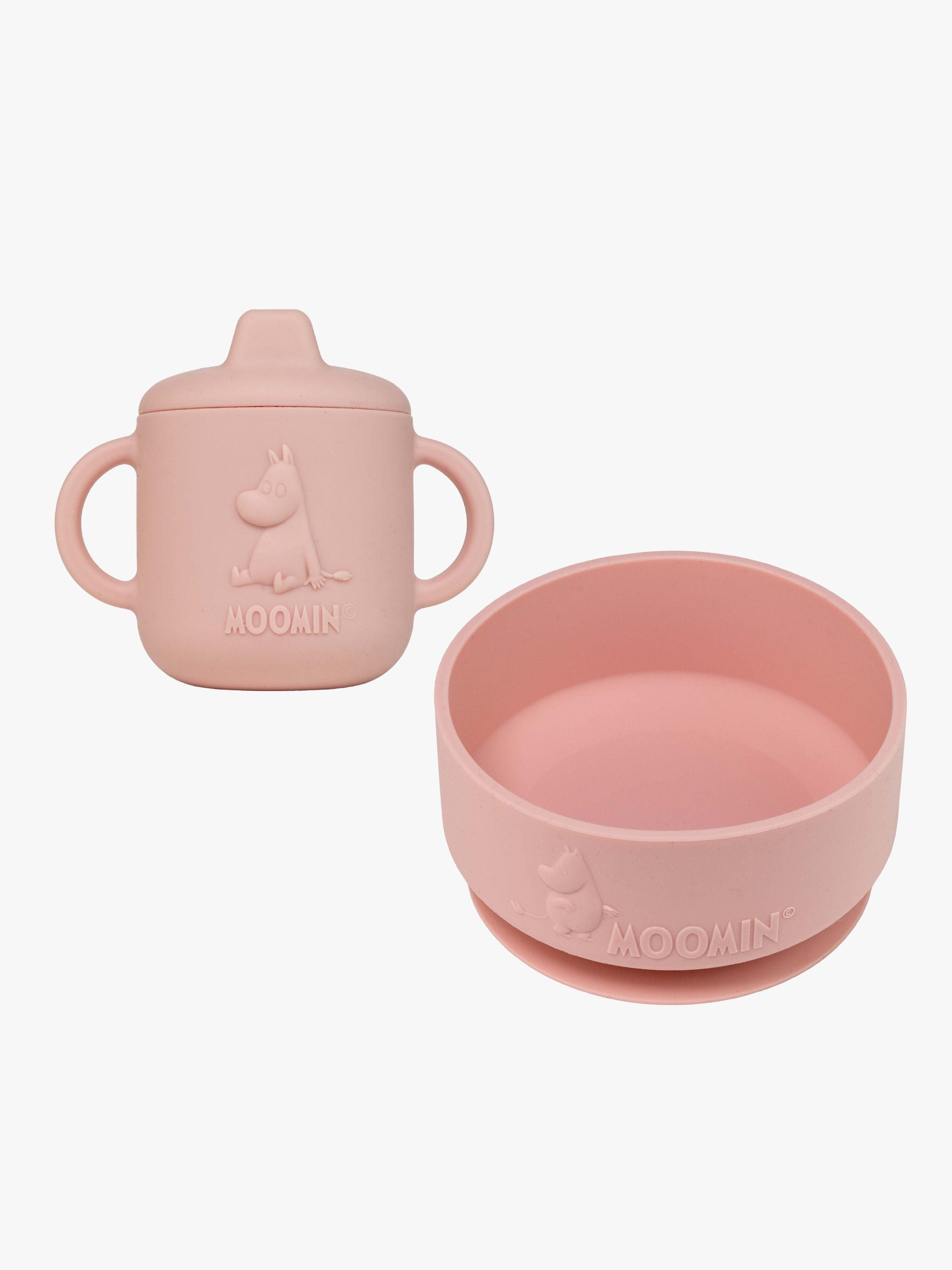 Muumi Ruokailusetti Silikoni, Rosehip Pink