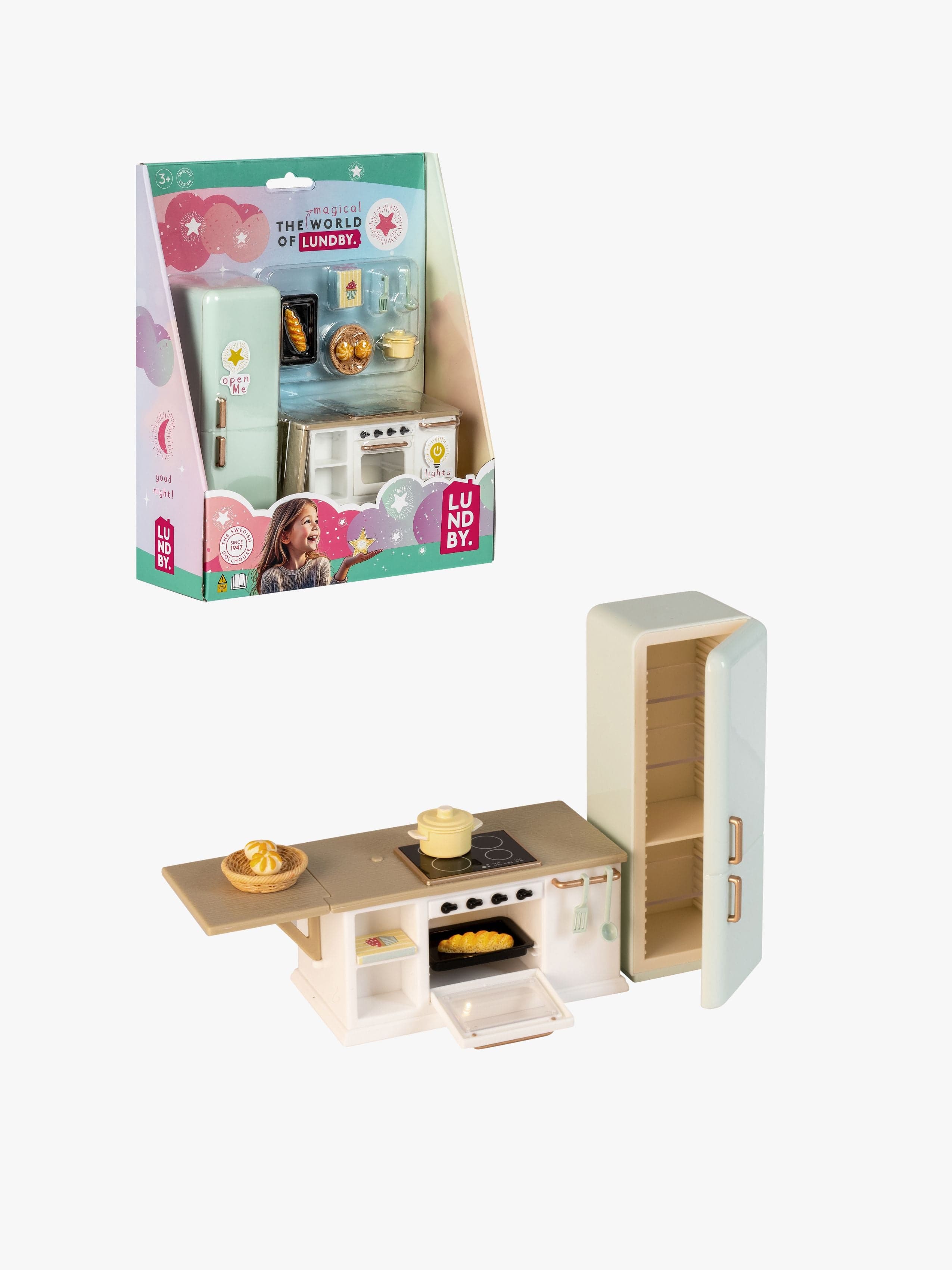 Lundby Nukketalon Tarvikkeet Keittiösaareke + Uuni & Liesi