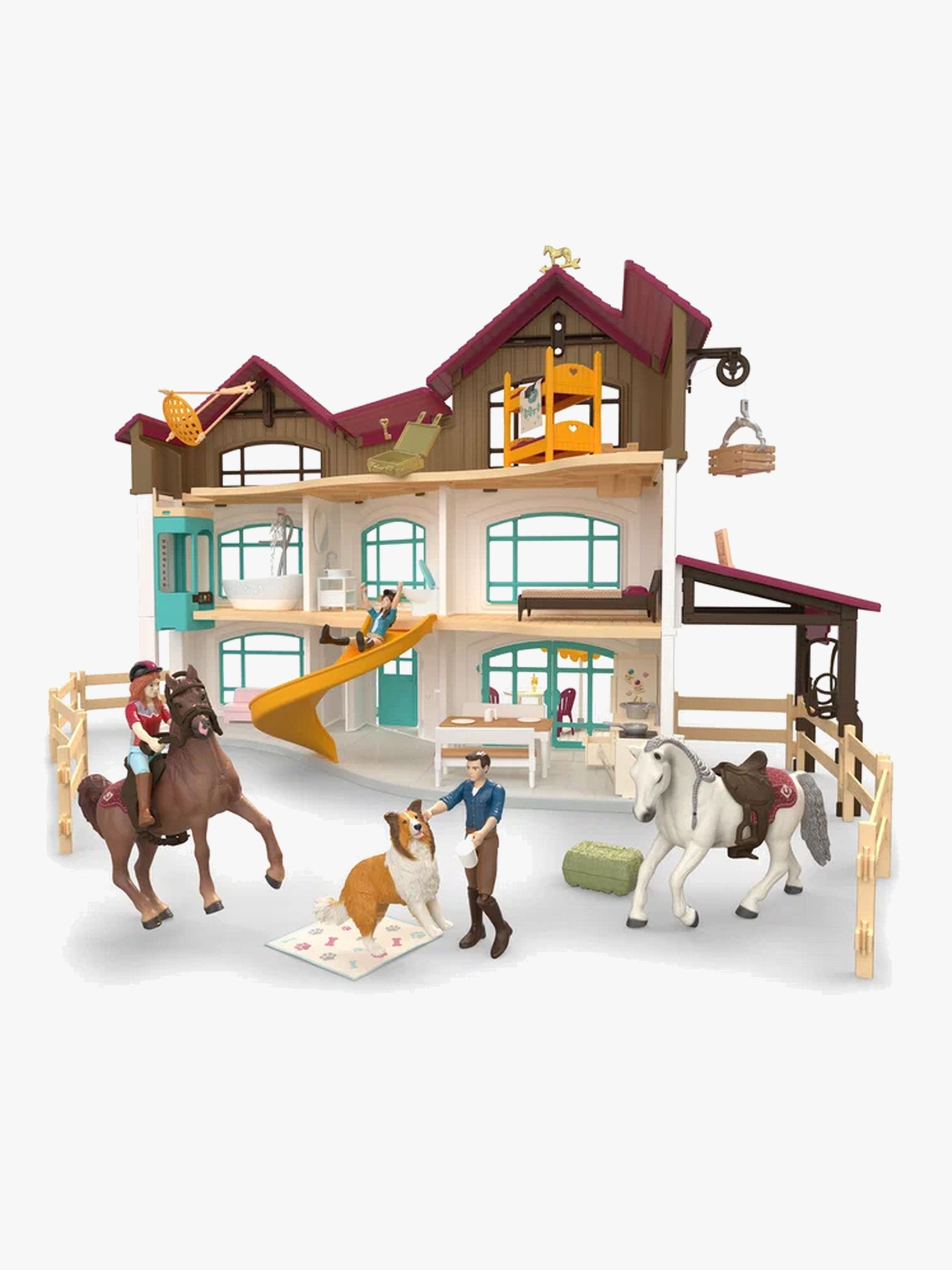 Schleich 42785 Horse Club Leikkisetti Huvila Ja Hevosaitaus