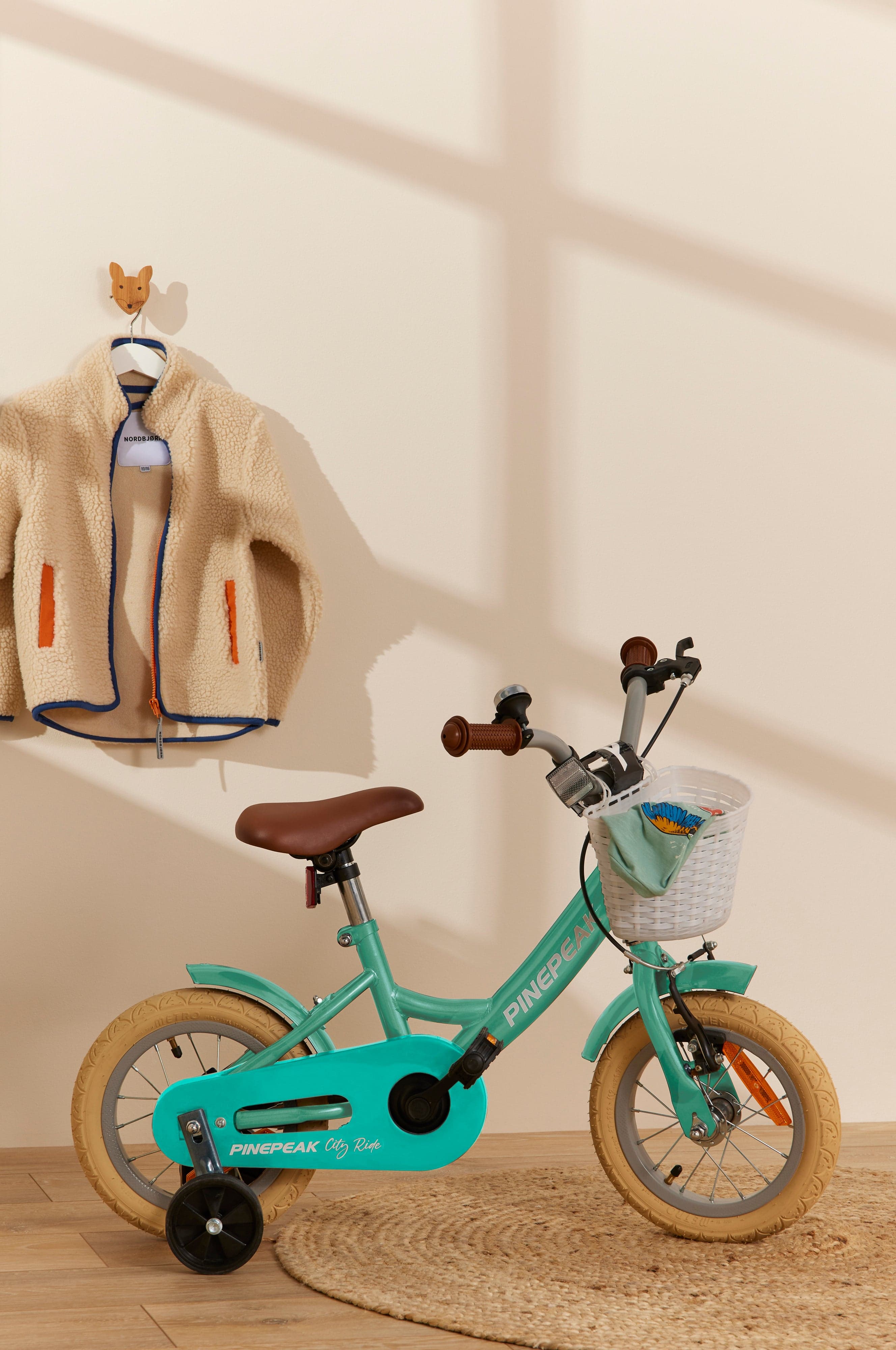 Pinepeak Retro City Polkupyörä 12"'"', Turkoosi