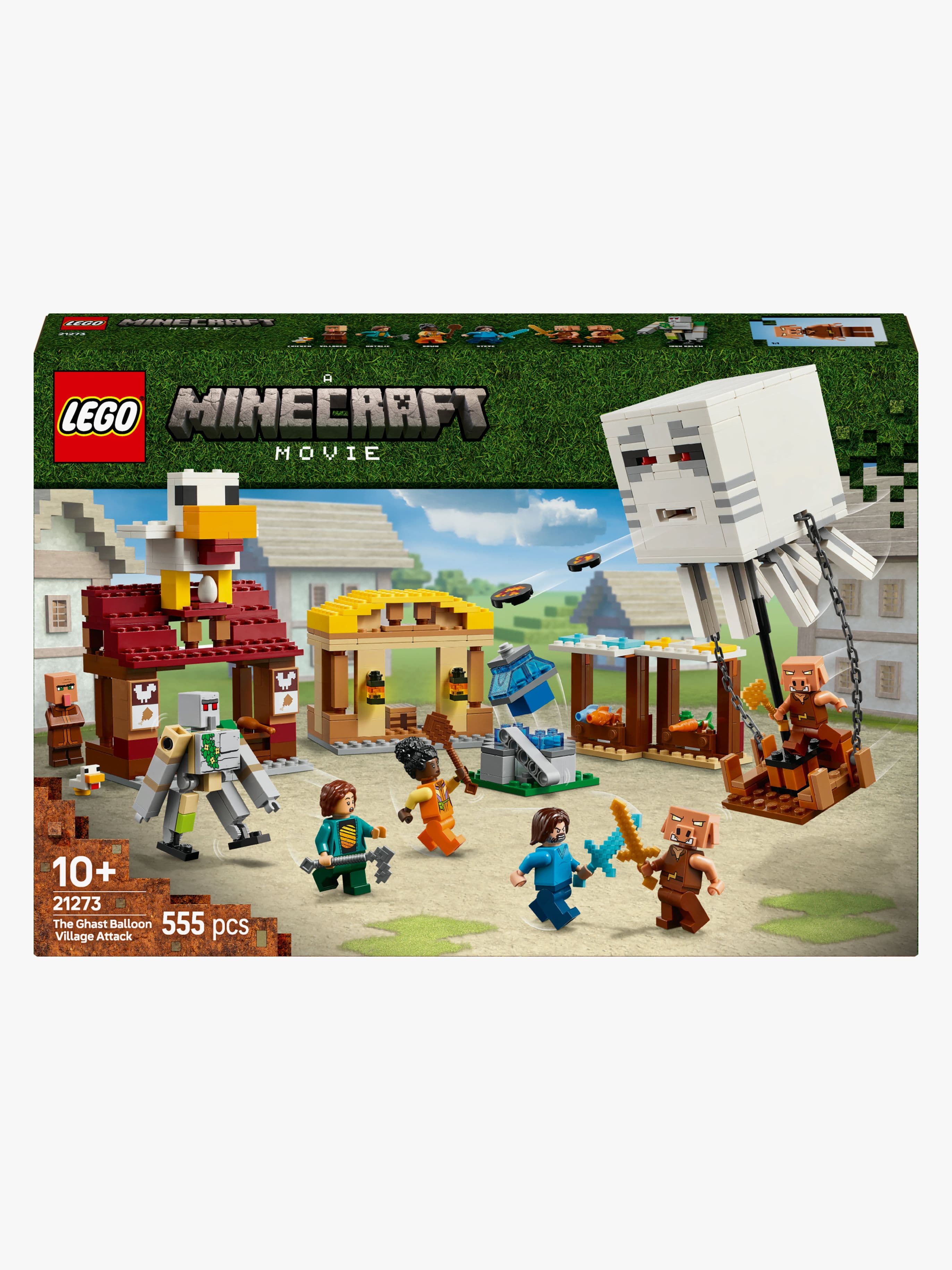 LEGO Minecraft 21273 Hornanhenki-kuumailmapallon hyökkäys kylään