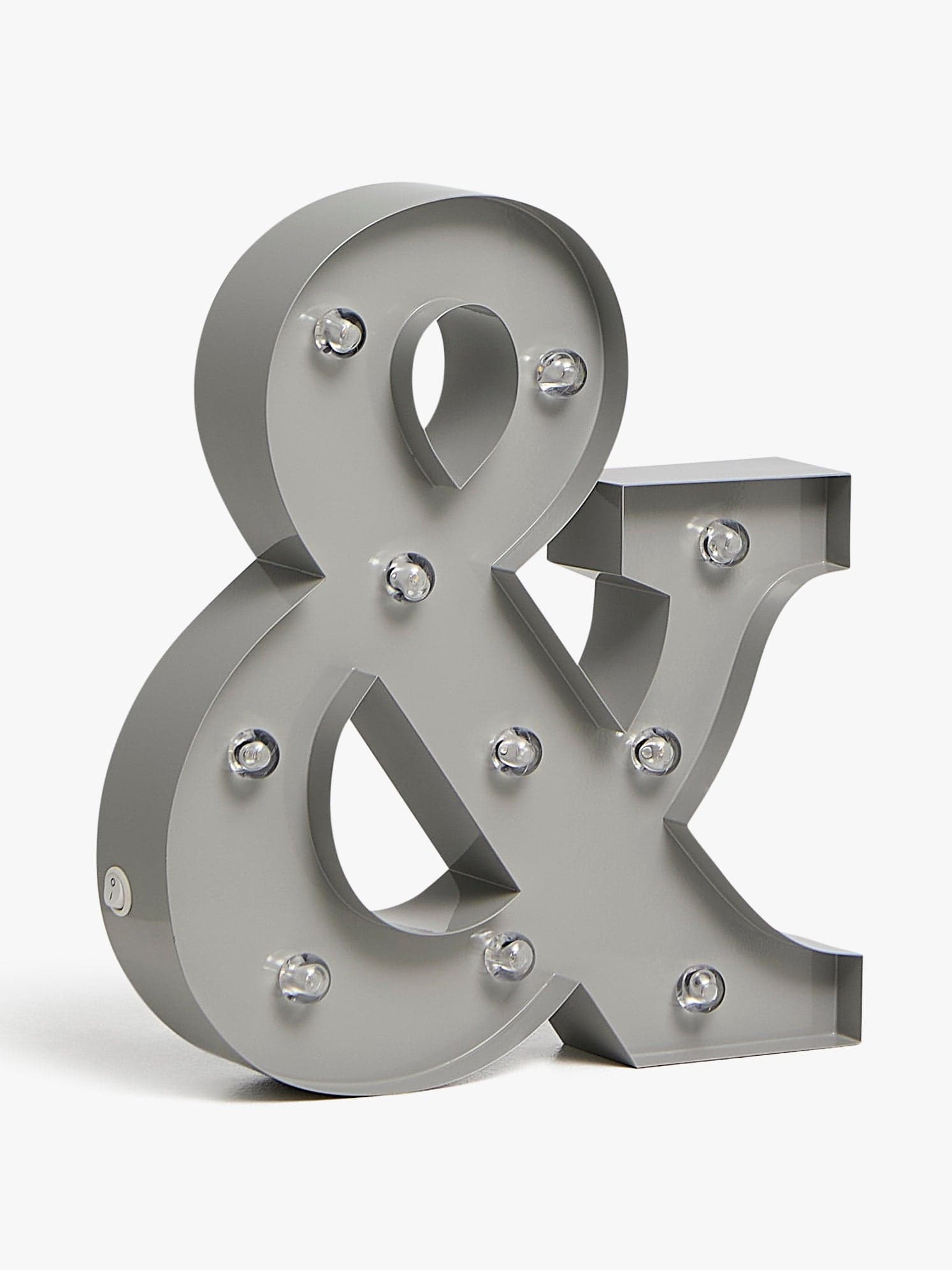 Alice & Fox Kirjainvalaisin & , Harmaa